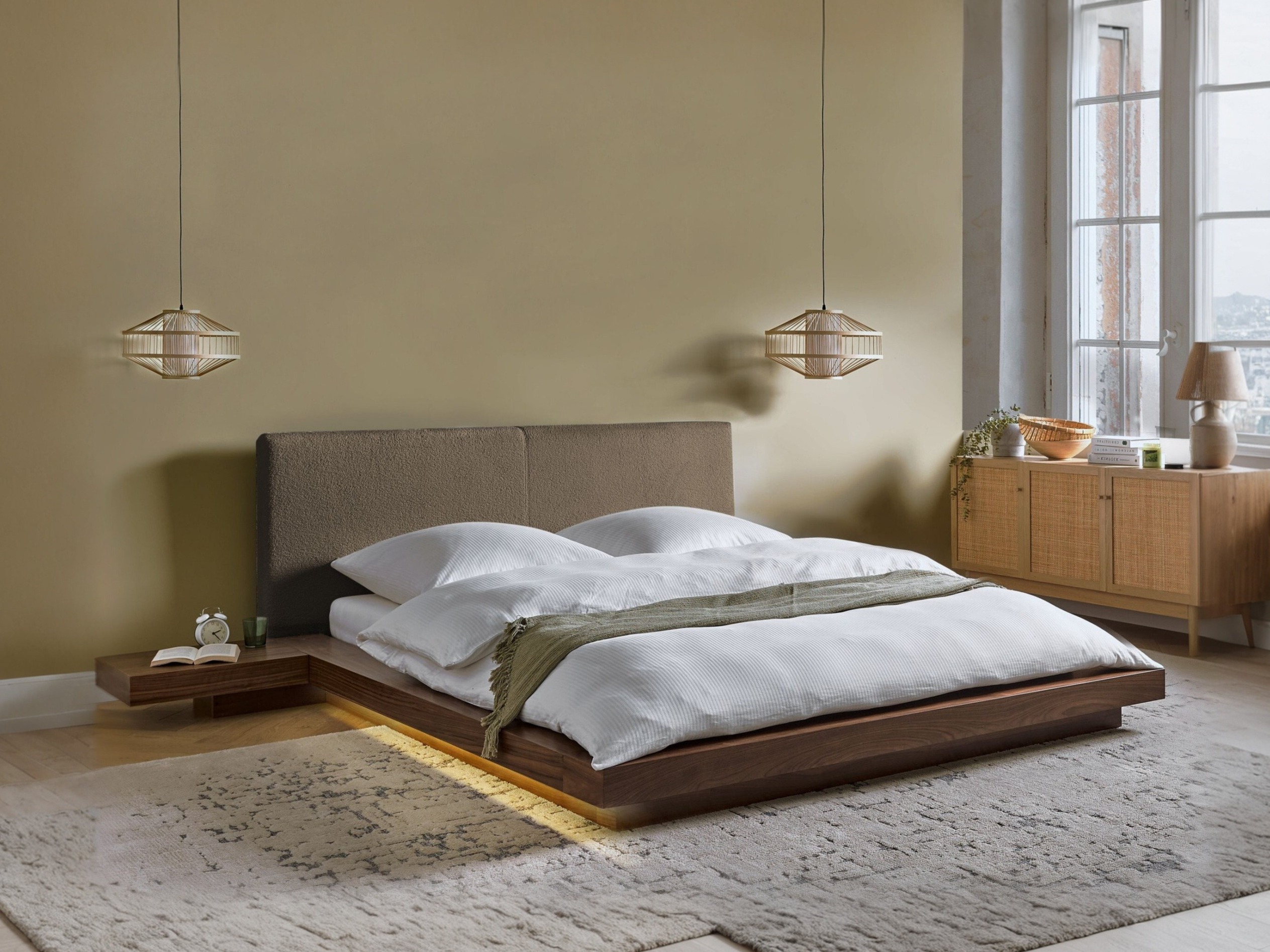 Postelja Berwyn 3144 (Rjava + Taupe)