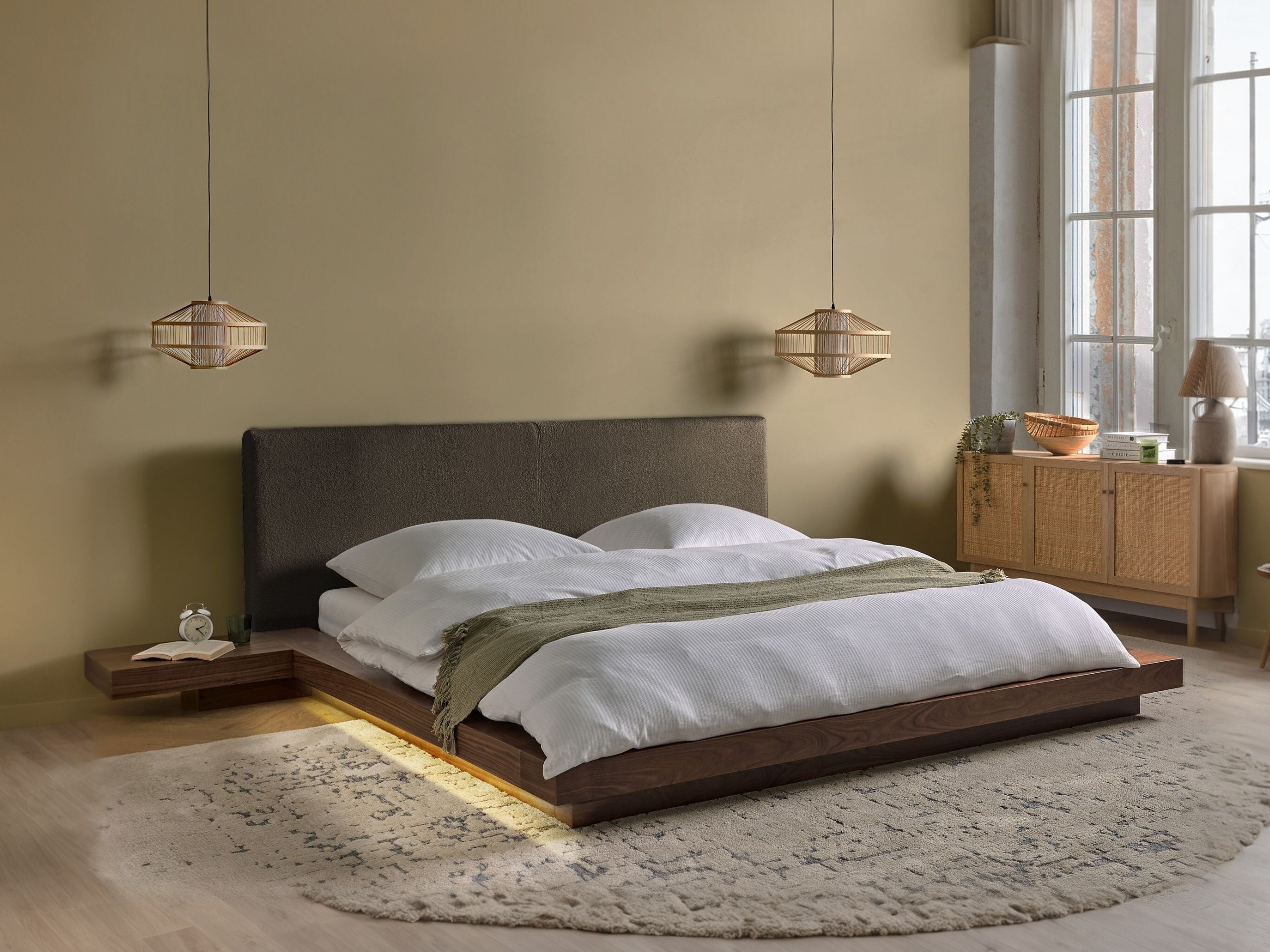 Postelja Berwyn 3144 (Rjava + Taupe)
