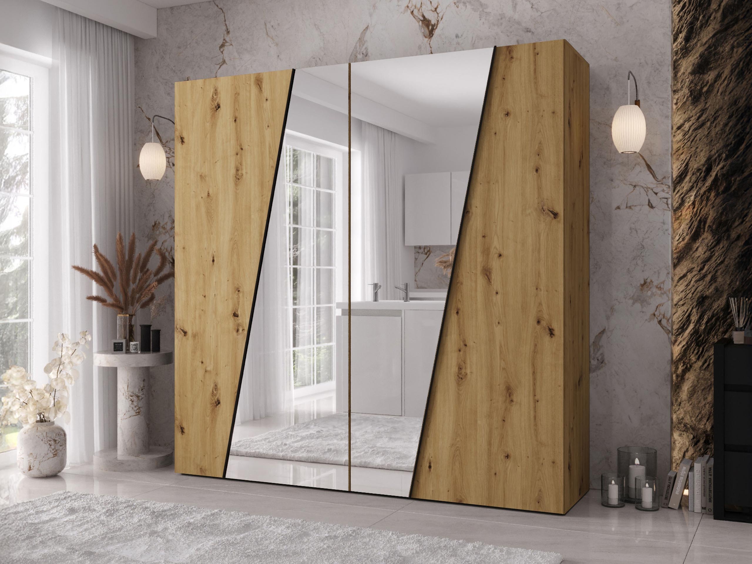 Garderobna omara Hartford 635 (Artisan hrast)