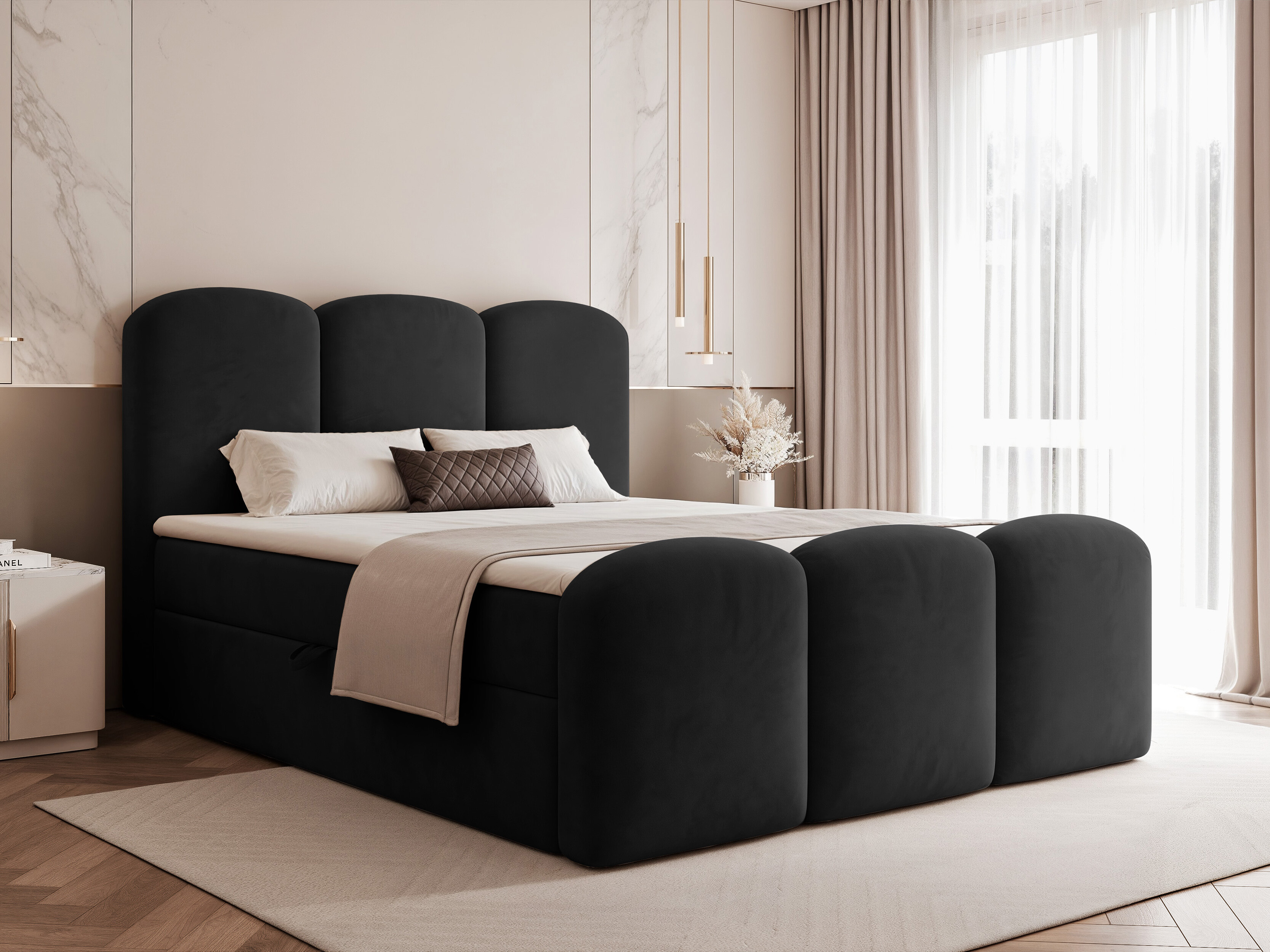 Boxspring postelja Hesperia 131 (Dream žamet 202.12)
