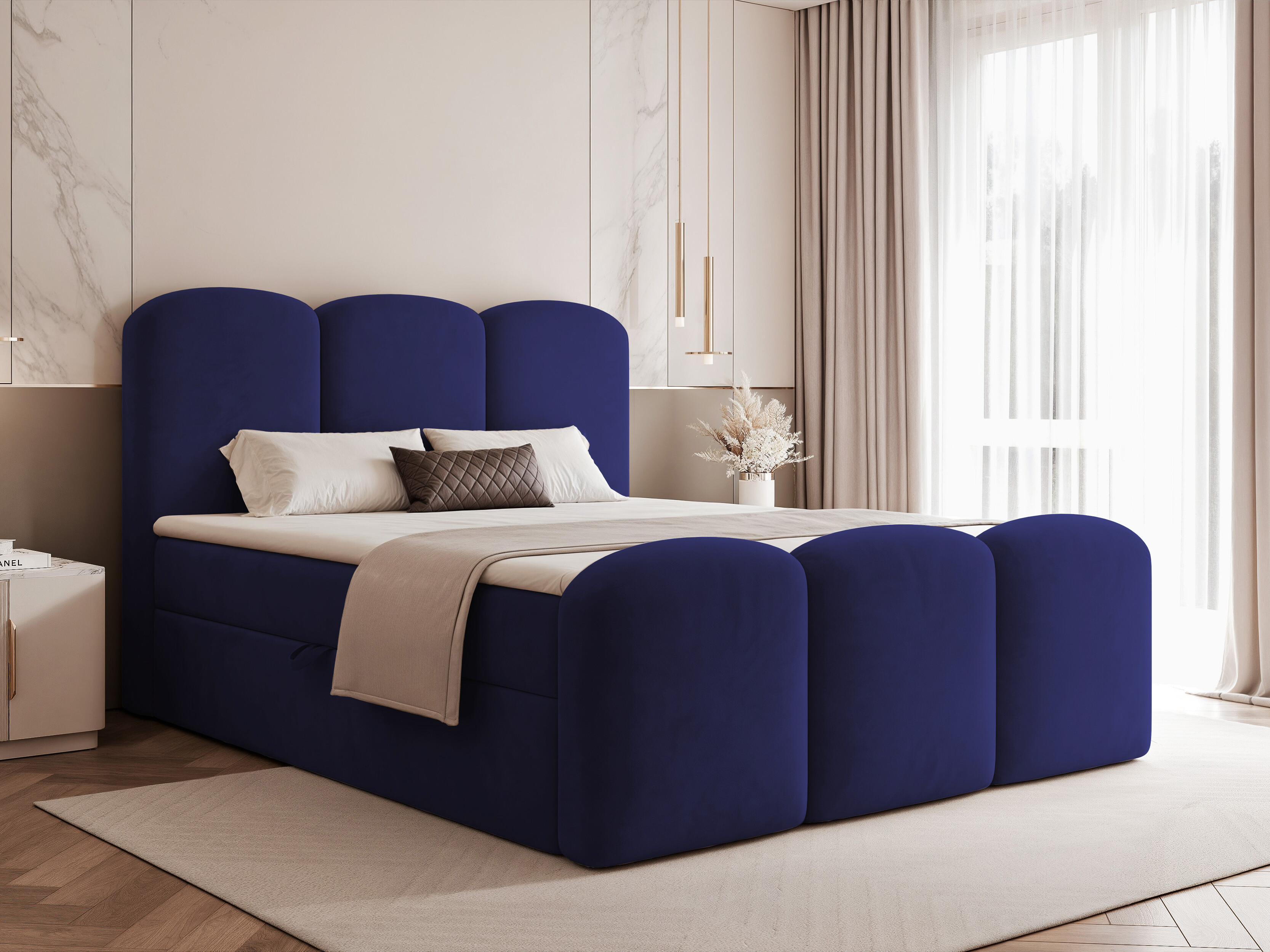 Boxspring postelja Hesperia 131 (Dream žamet 202.24)