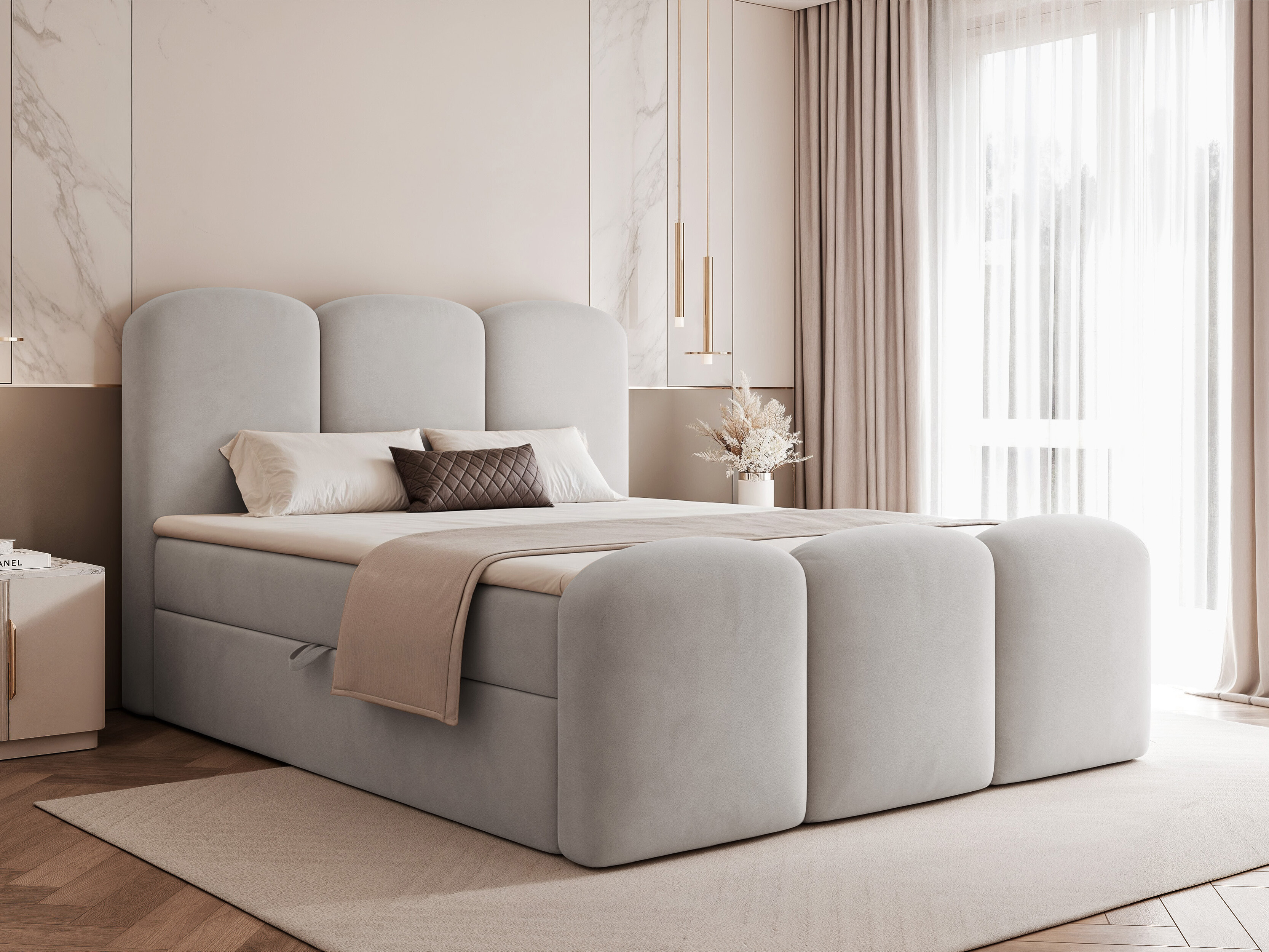 Boxspring postelja Hesperia 131 (Magic žamet 2240)