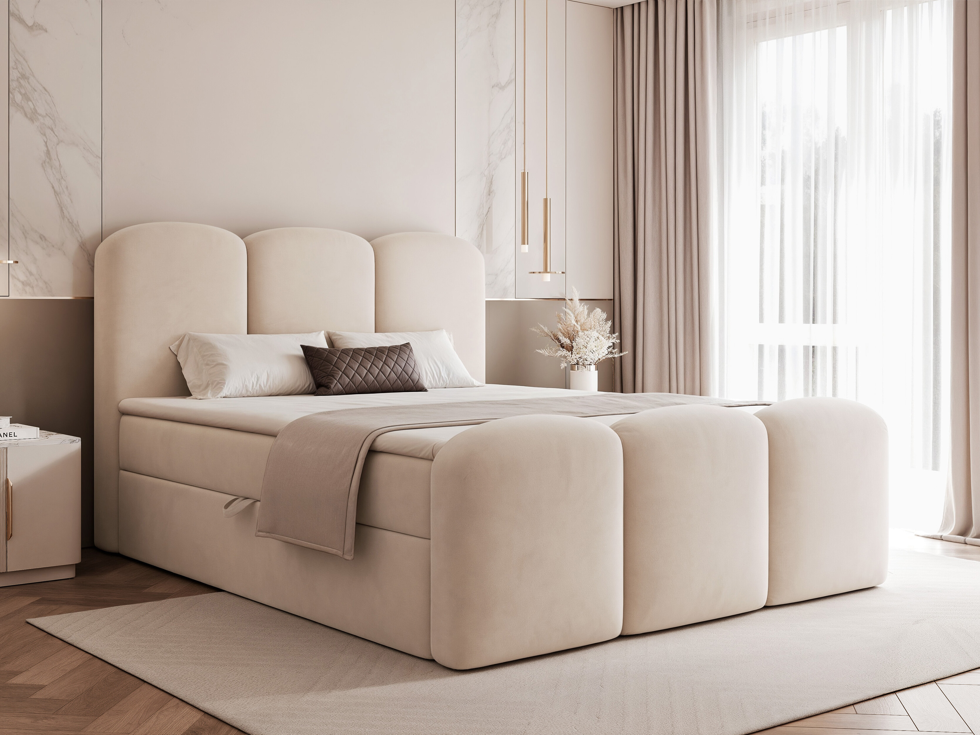 Boxspring postelja Hesperia 131 (Magic žamet 2250)