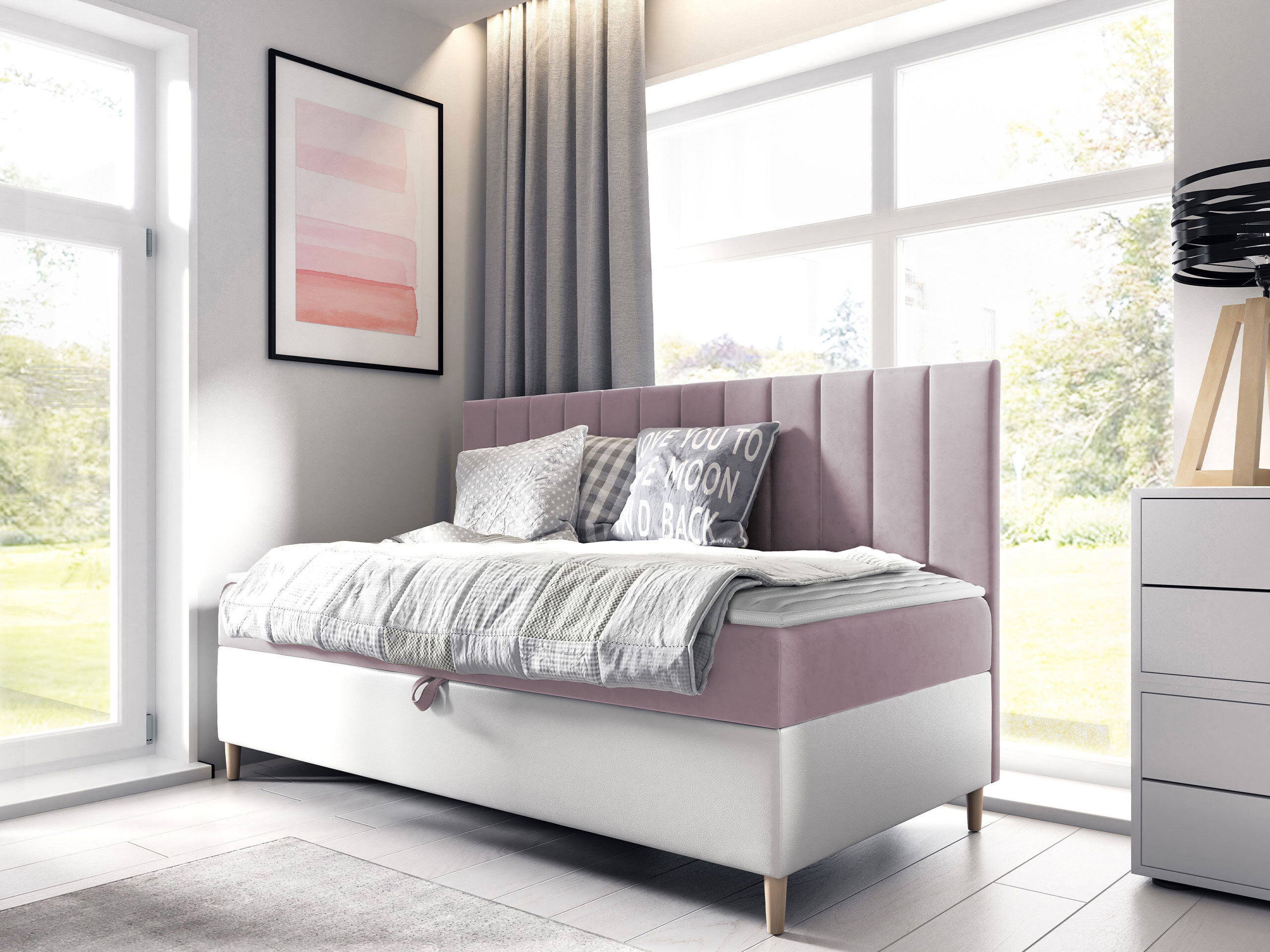 Boxspring postelja Lucus I (Soft 017 + Fresh 9)