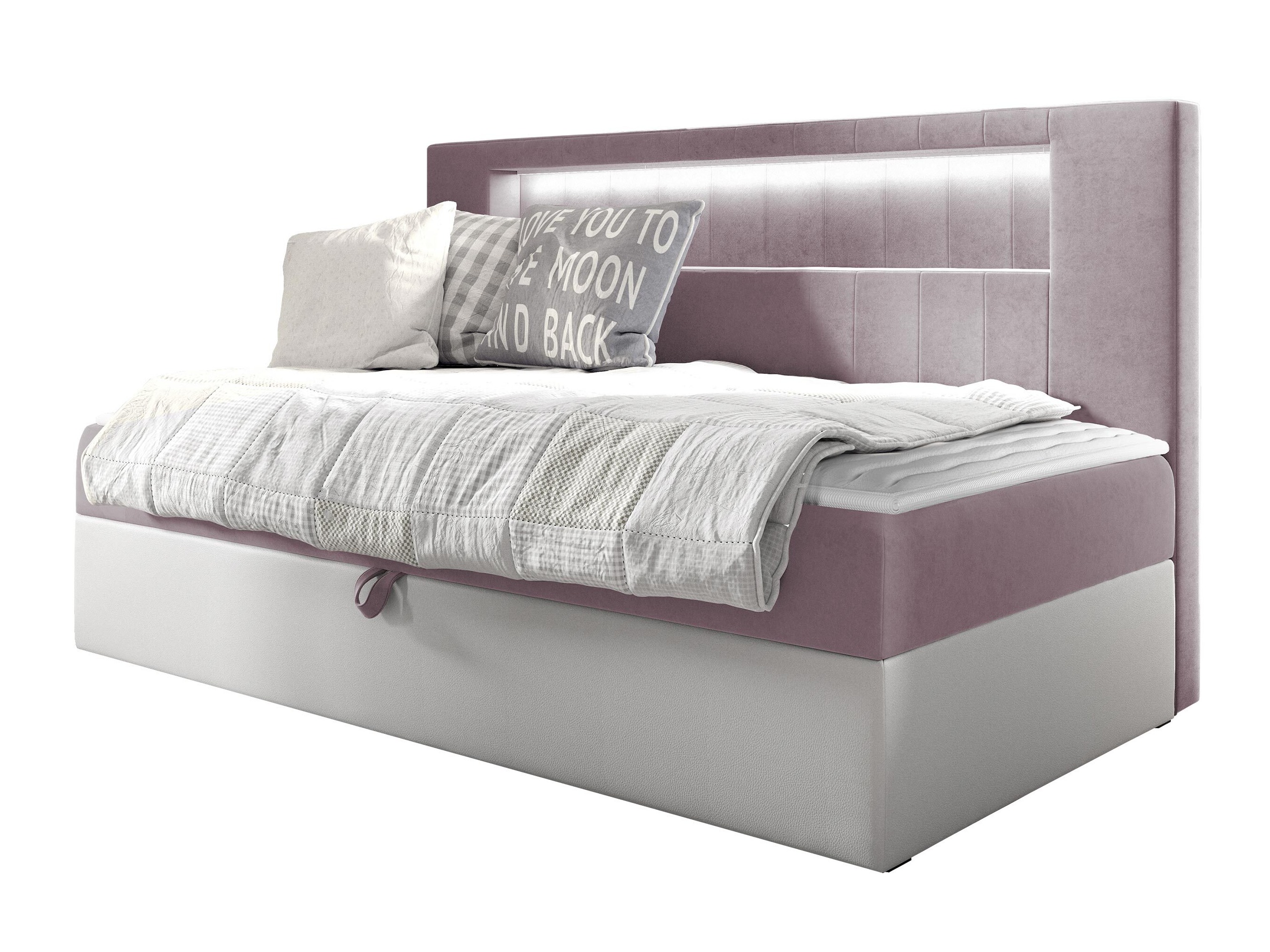 Boxspring postelja Lucus IV (Soft 017 + Fresh 9)