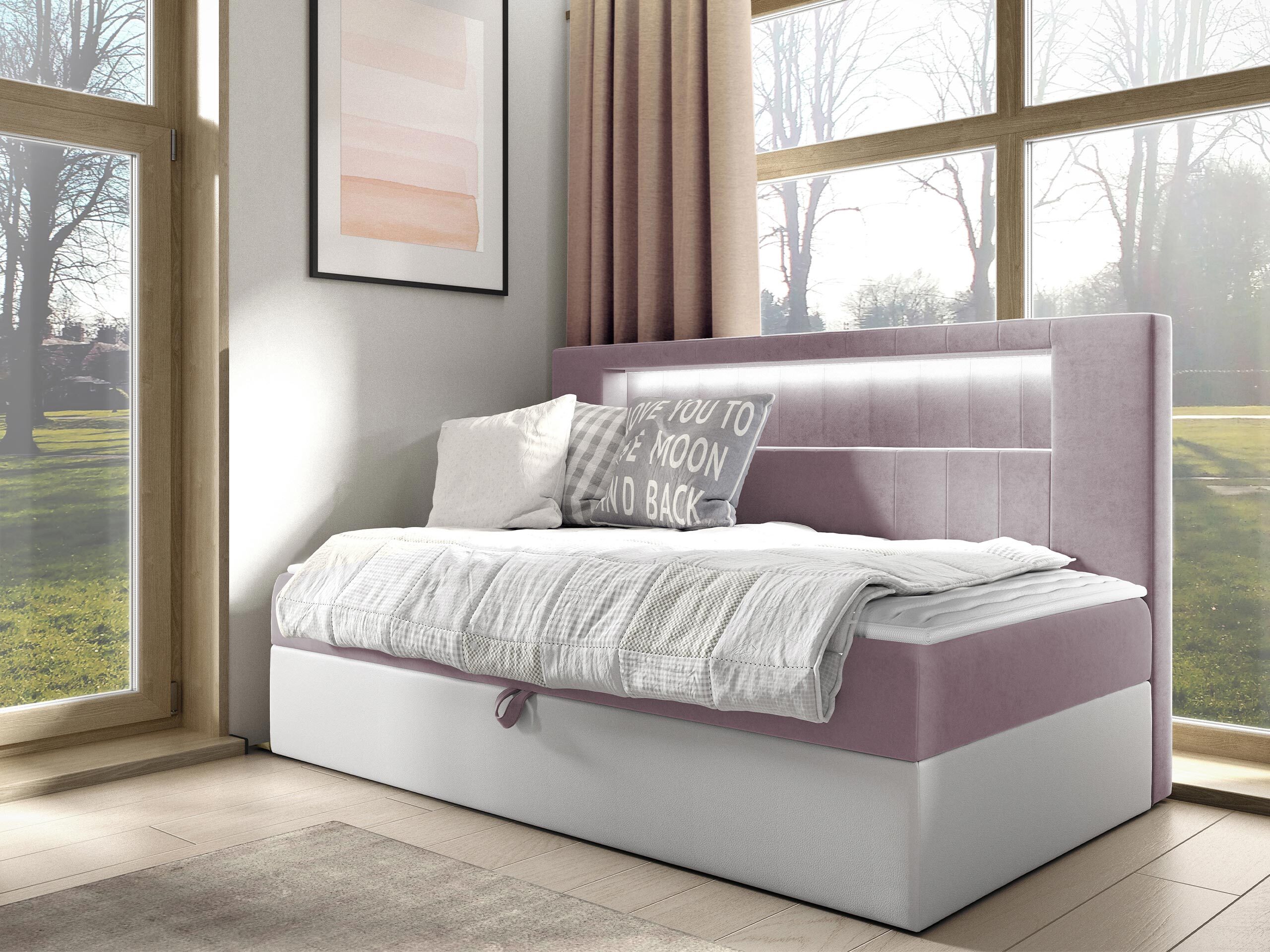 Boxspring postelja Lucus IV (Soft 017 + Fresh 9)