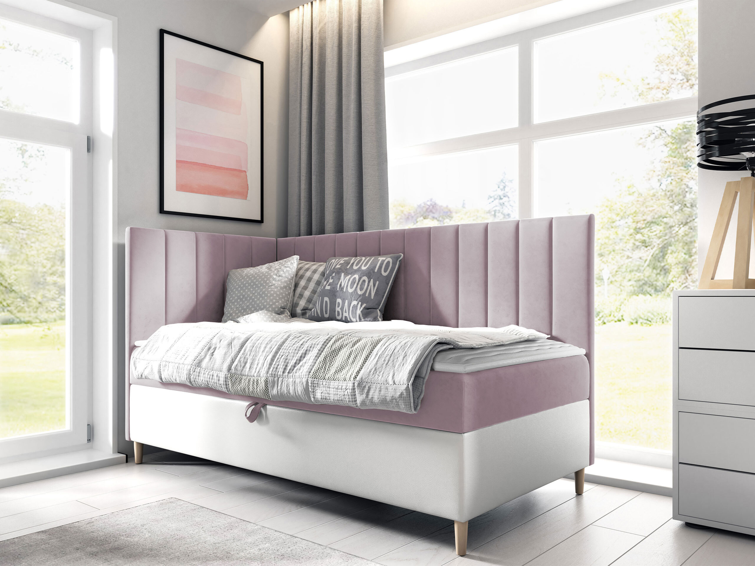 Boxspring postelja Lucus (Soft 017 + Fresh 9)