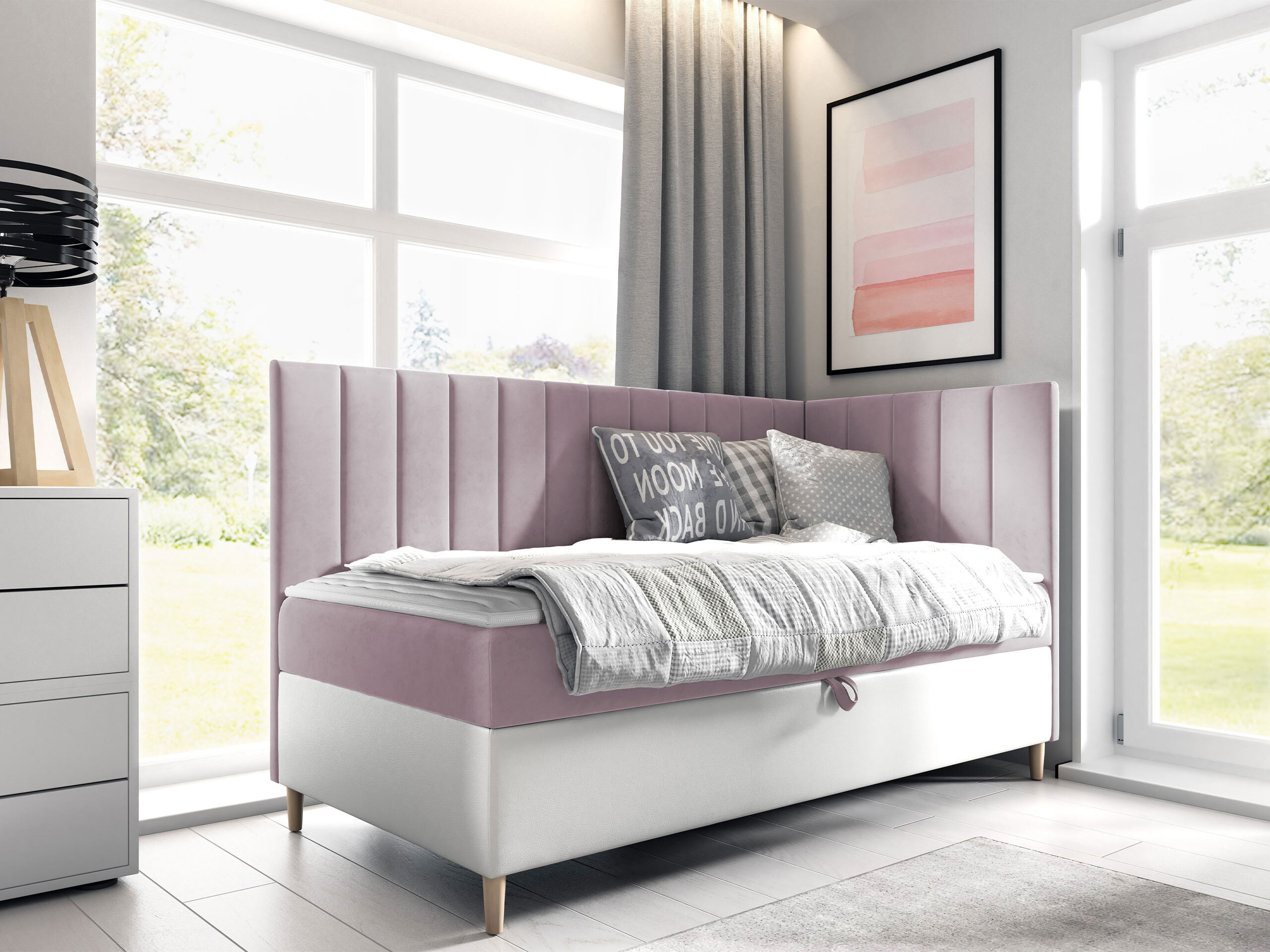 Boxspring postelja Lucus (Soft 017 + Fresh 9)
