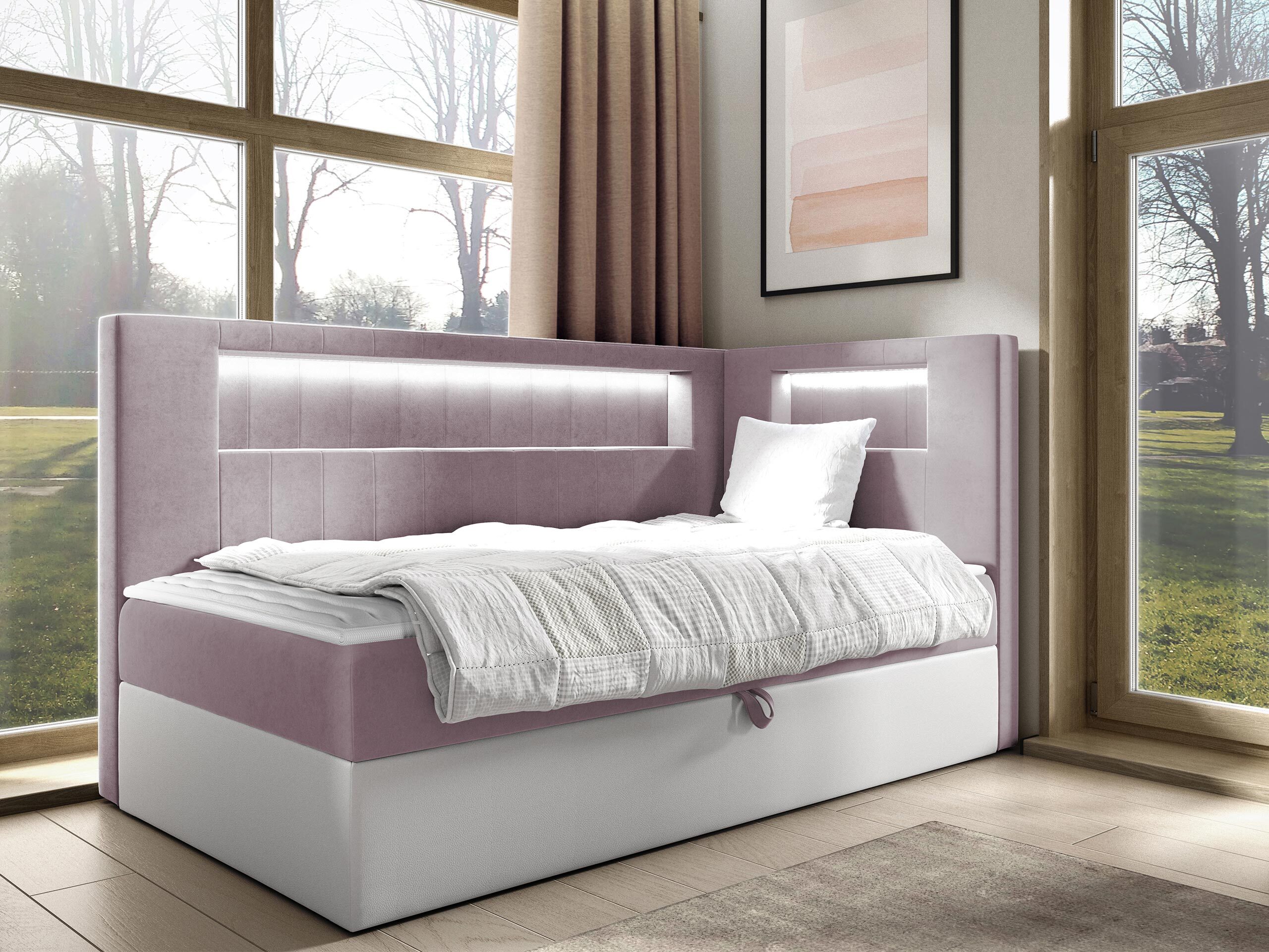 Boxspring postelja Lucus VIII (Soft 017 + Fresh 9)