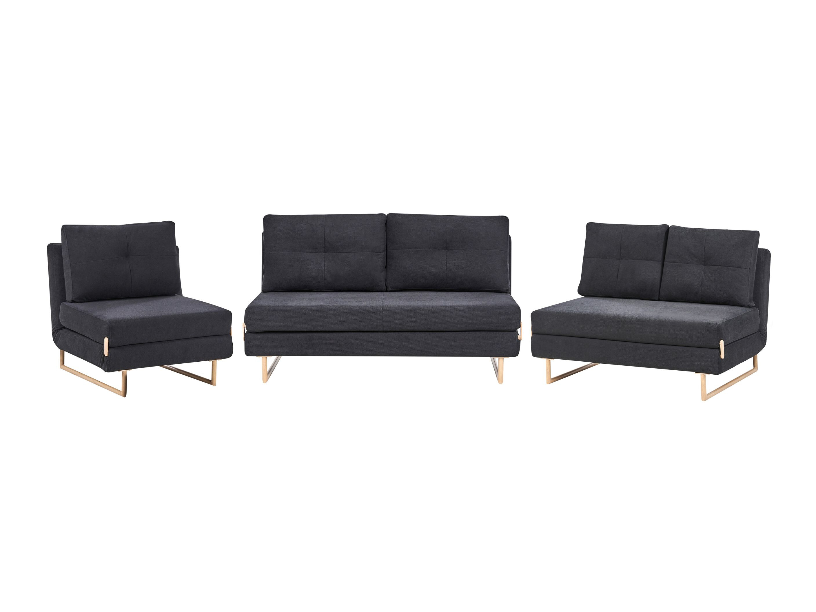Komplet oblazinjenega pohištva Berwyn 3406 (Črna)