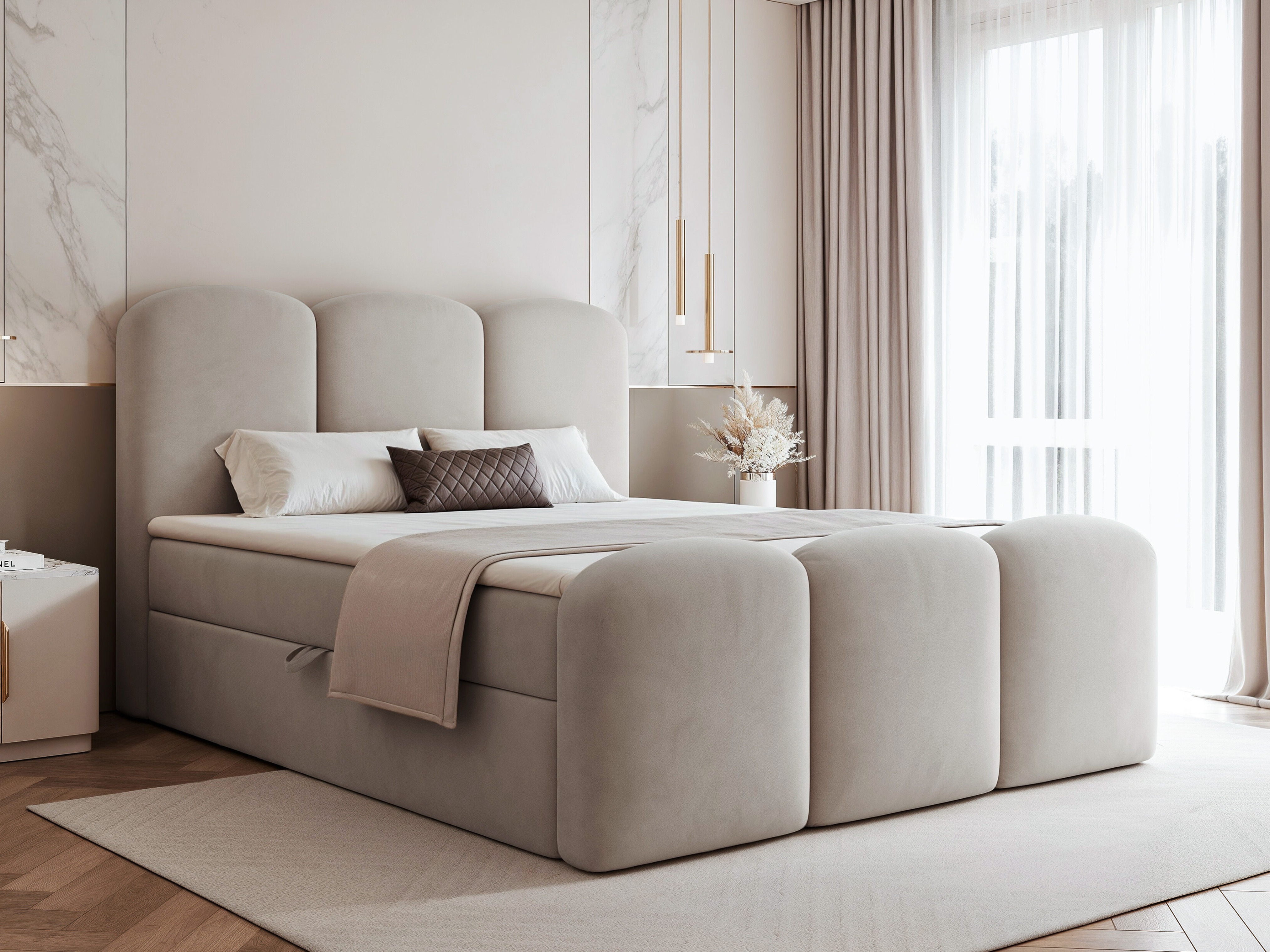 Boxspring postelja Hesperia 131 (Magic žamet 2210)