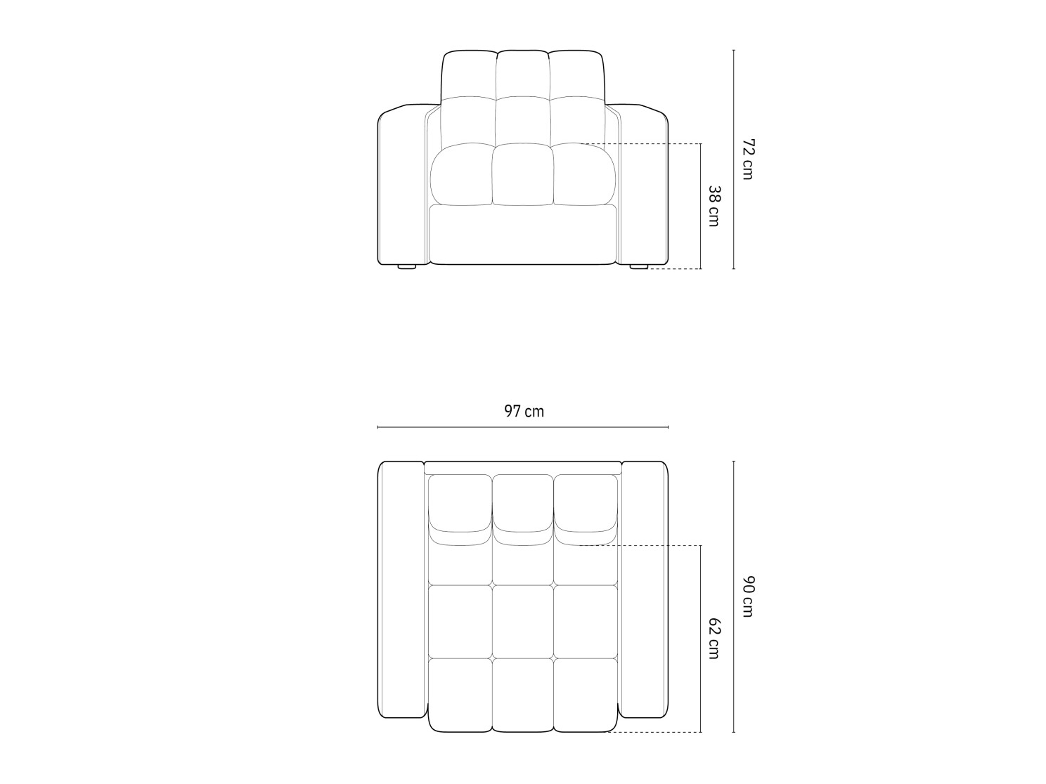 Fotelj Vesmele 106 (Bluvel 22)