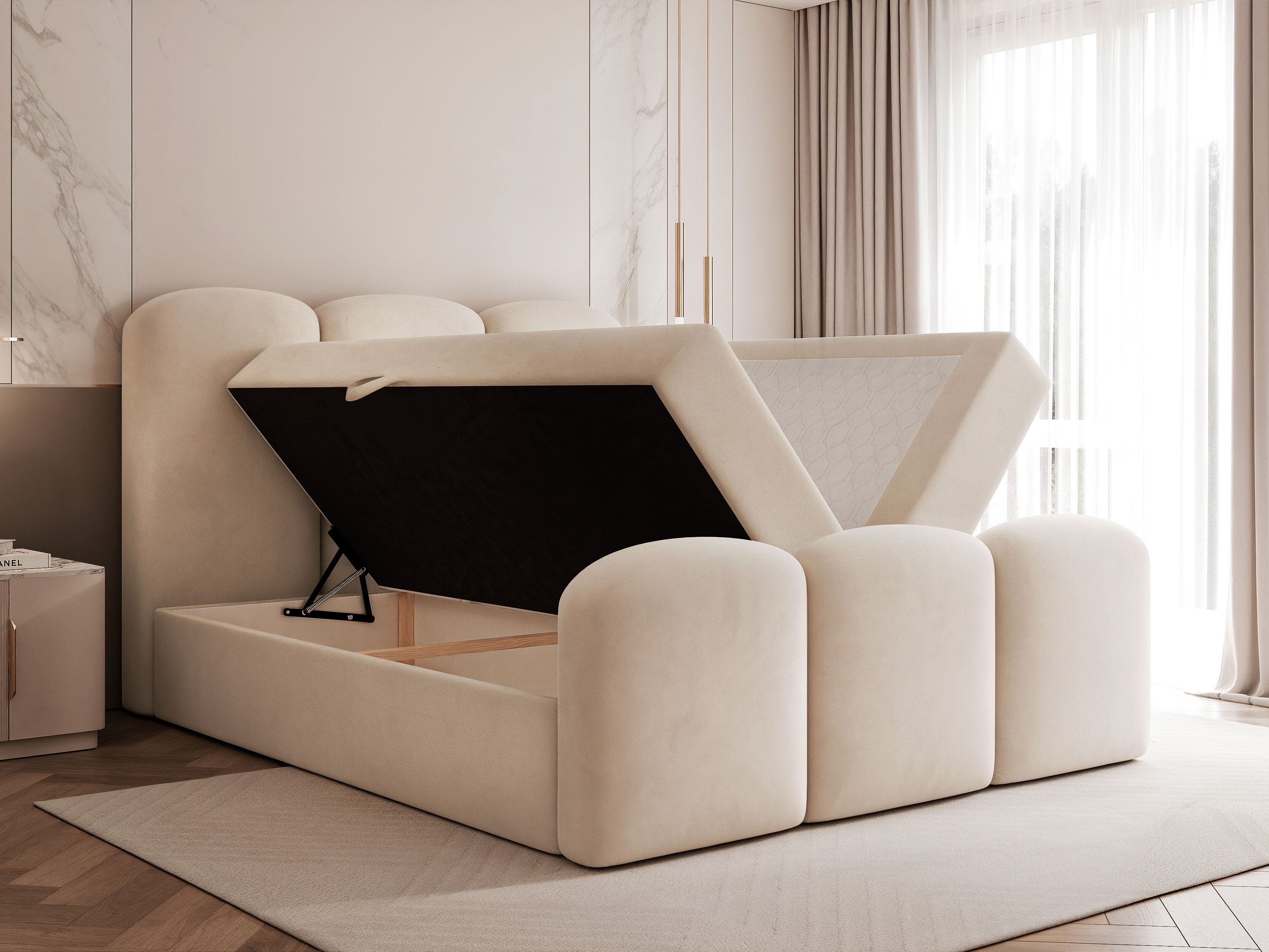 Boxspring postelja Hesperia 131 (Magic žamet 2250)