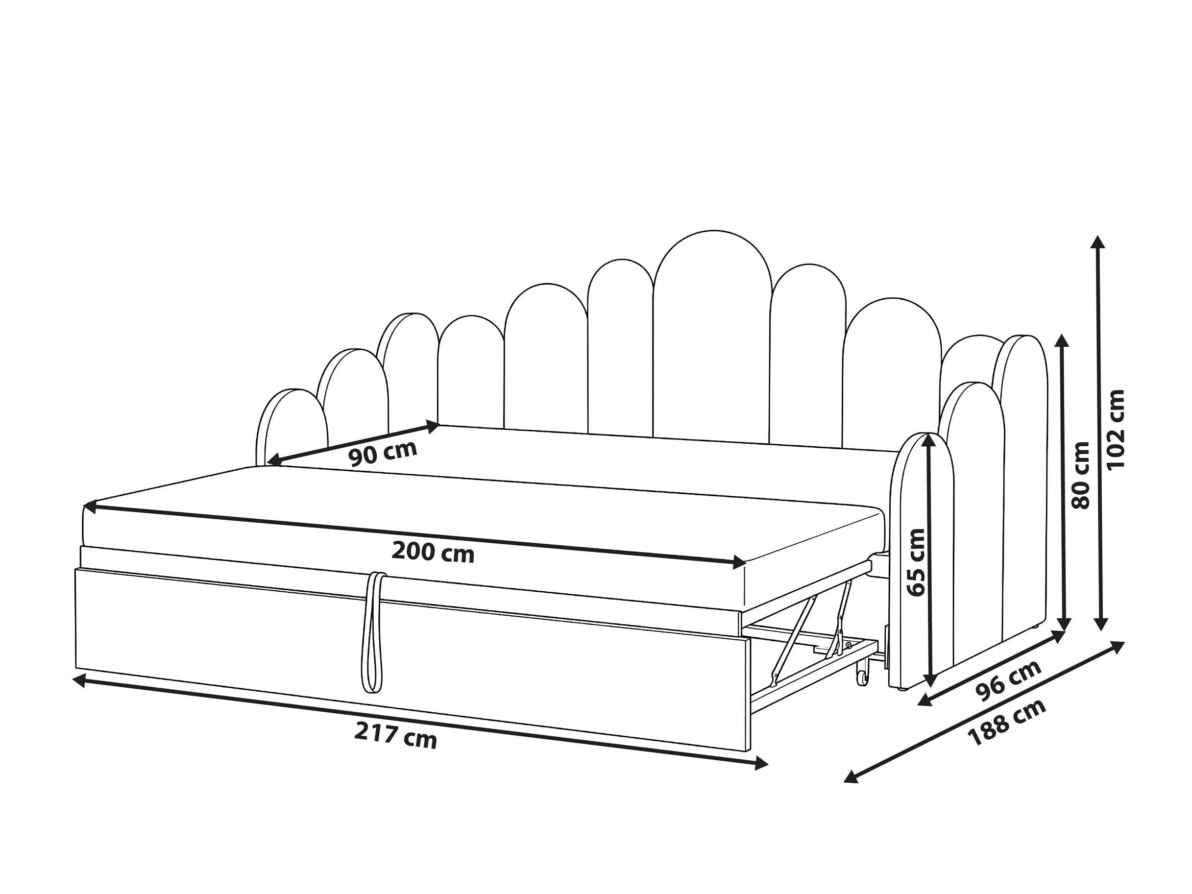 Postelja Berwyn 3433 (Roza)