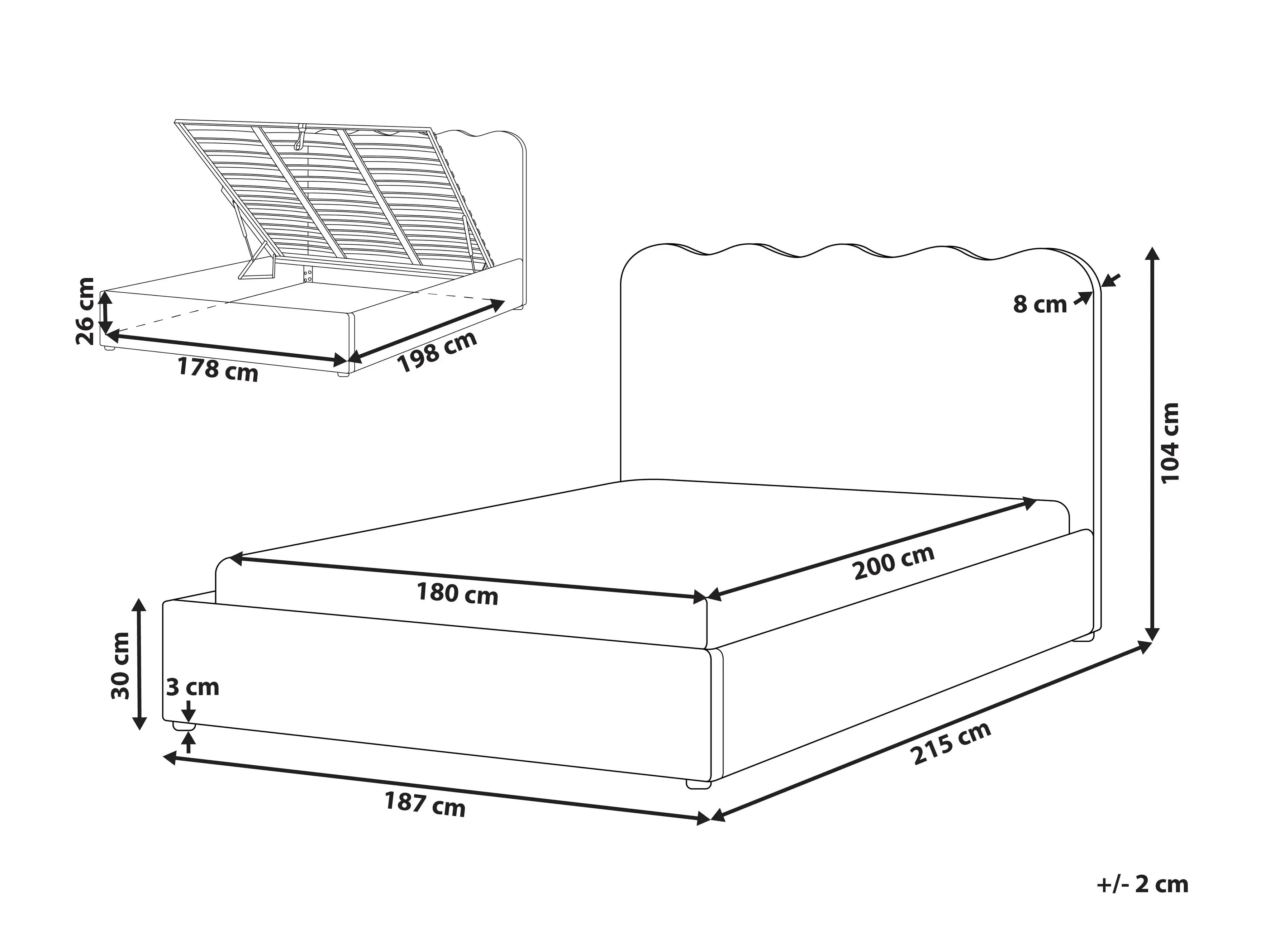 Postelja Berwyn 3047 (Roza)