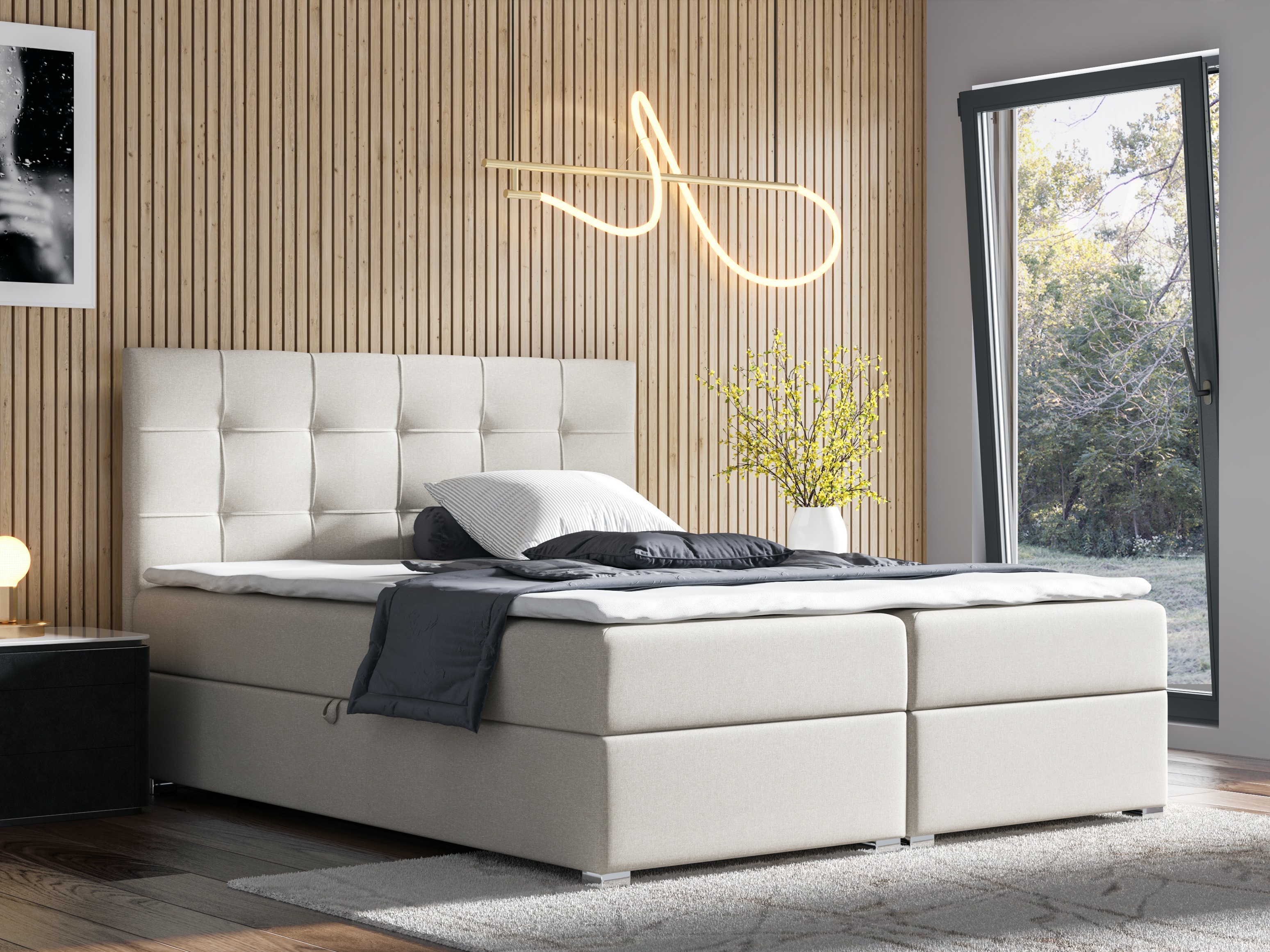 Boxspring postelja Franklin 169 (Cover 02)