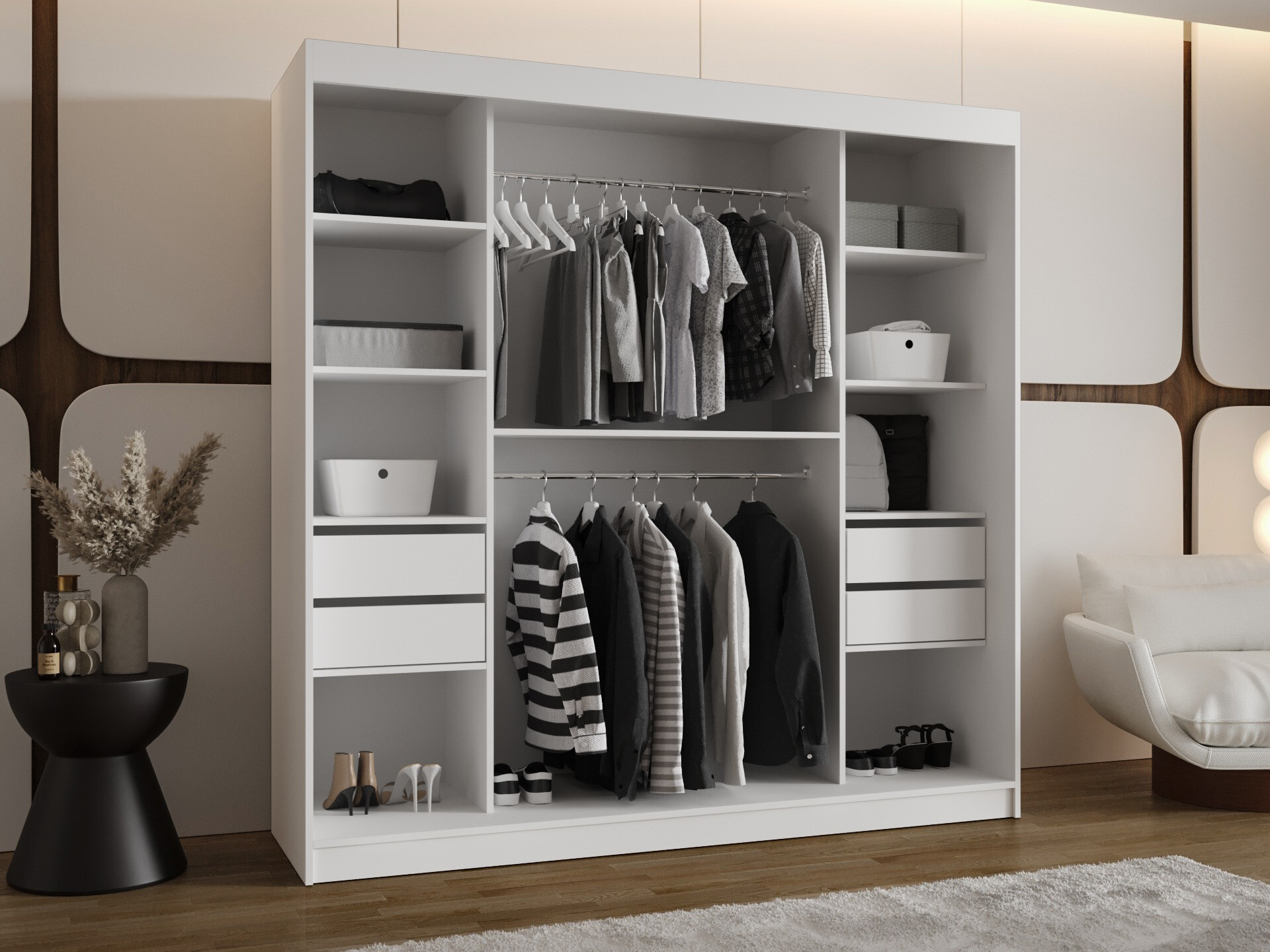 Garderobna omara Hartford 499 (Bela)