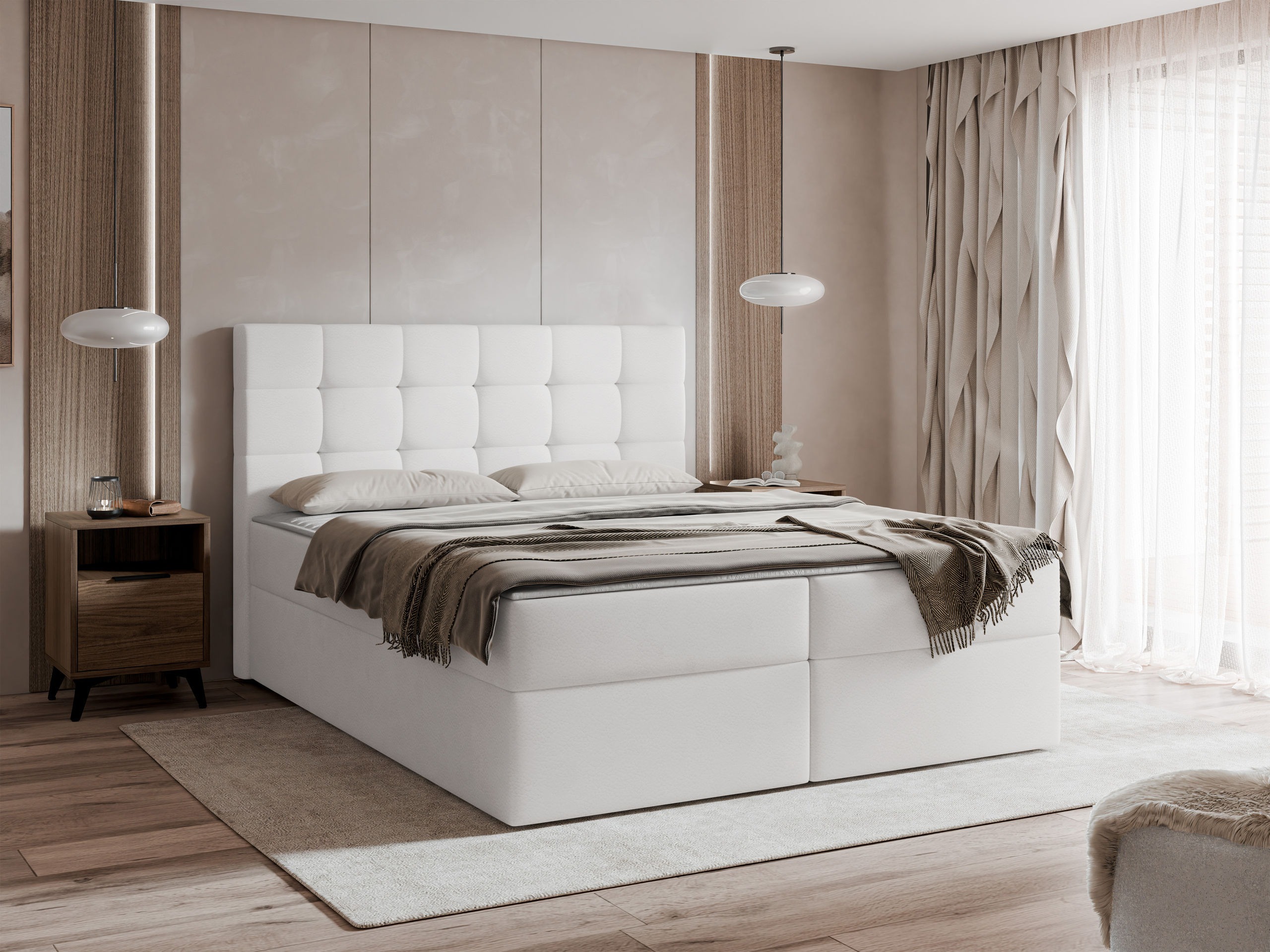 Boxspring postelja Comfivo Osculum I (Soft 017)