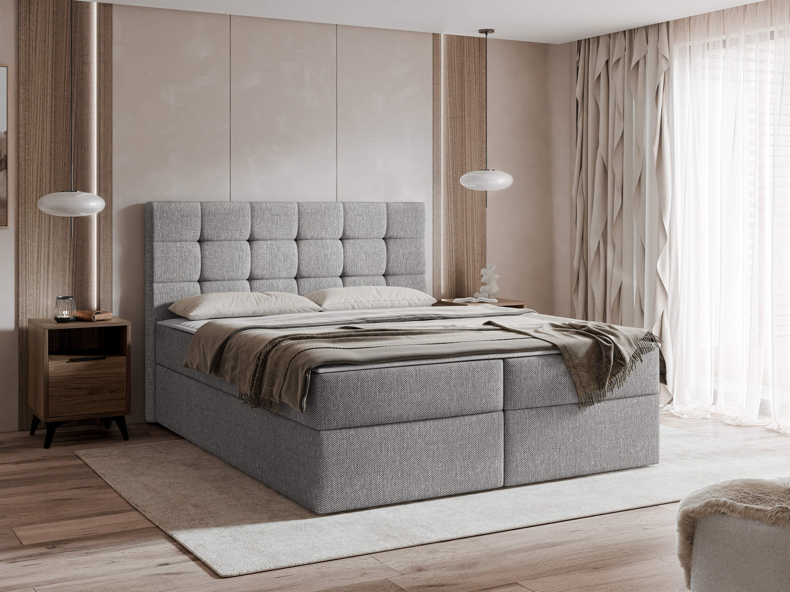 Boxspring postelja Comfivo Osculum I (Muna 08)
