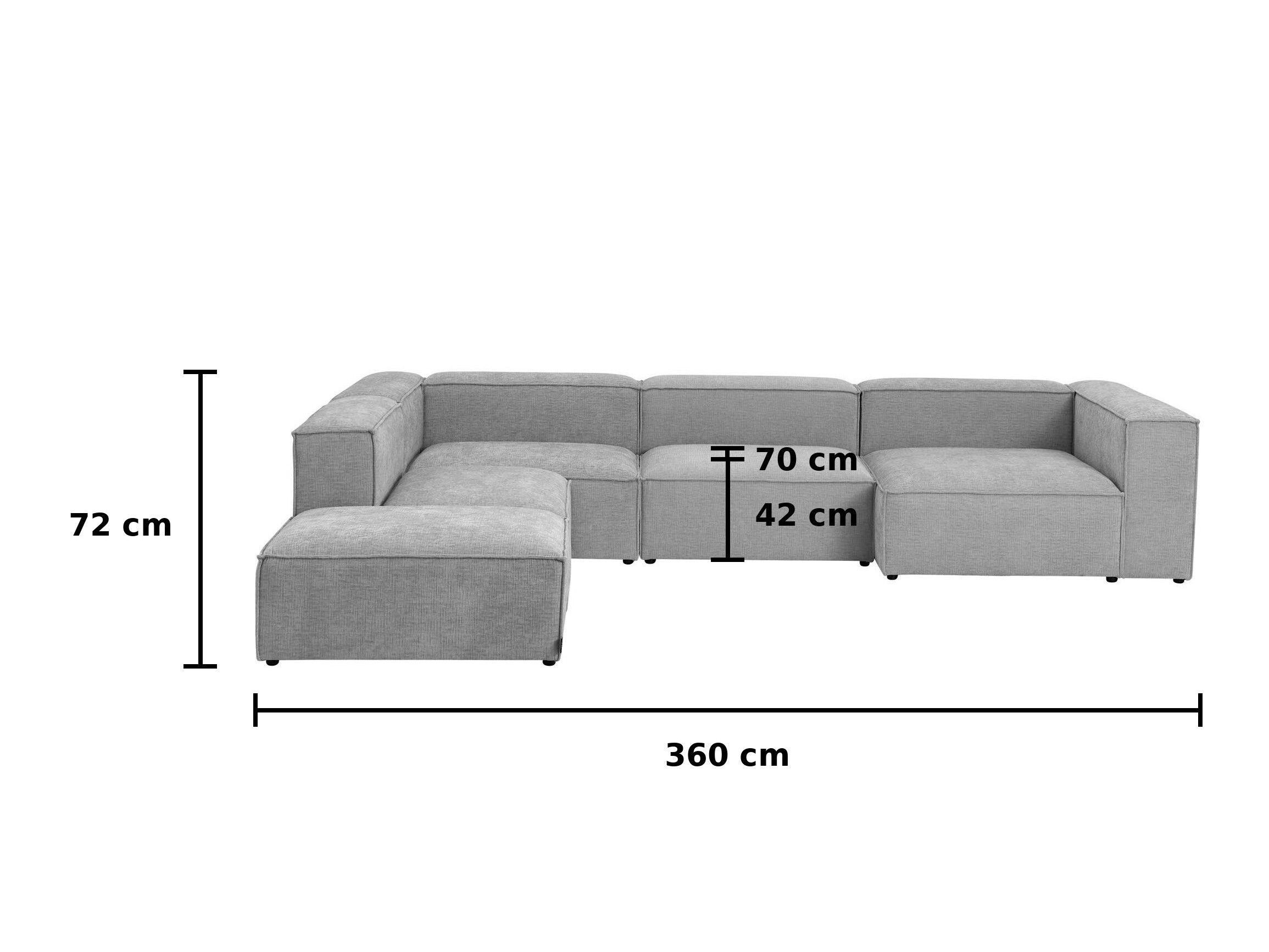Modularna kotna sedežna garnitura Talcami 112 (Over the horizon Bež)
