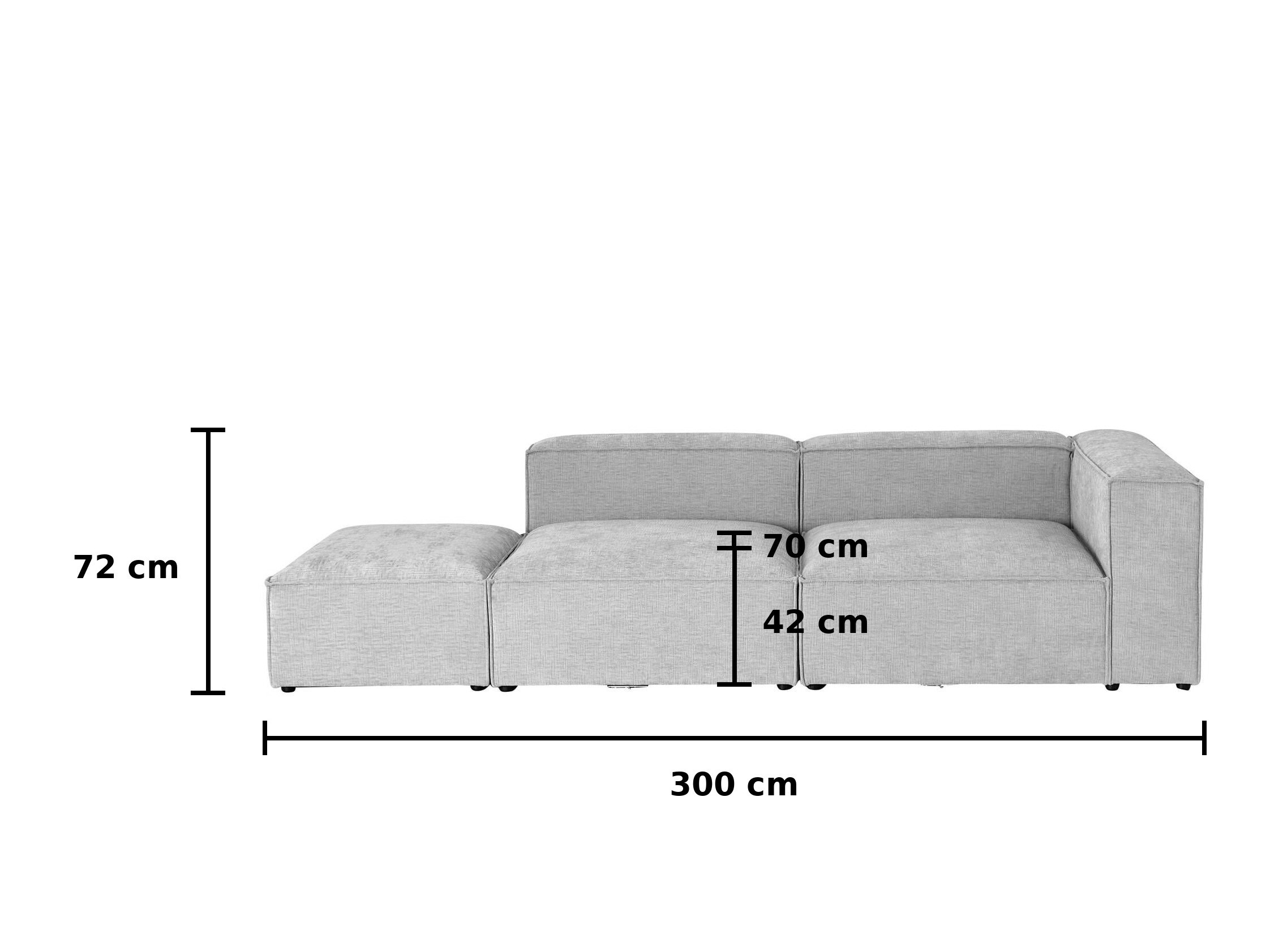 Modularni kavč Talcami 109 (Tabureja na levi)