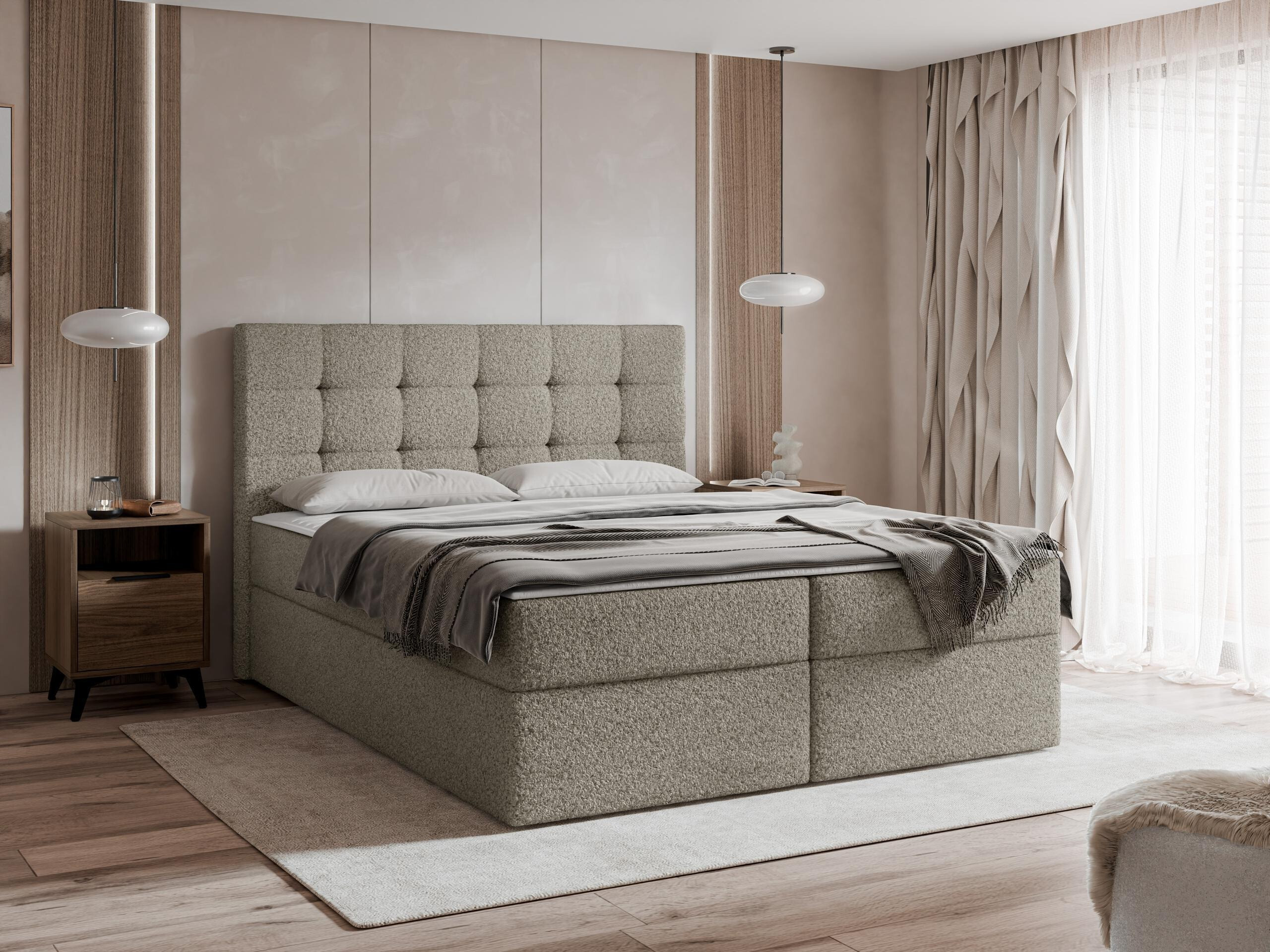 Boxspring postelja Comfivo Osculum I (Lambi 03)