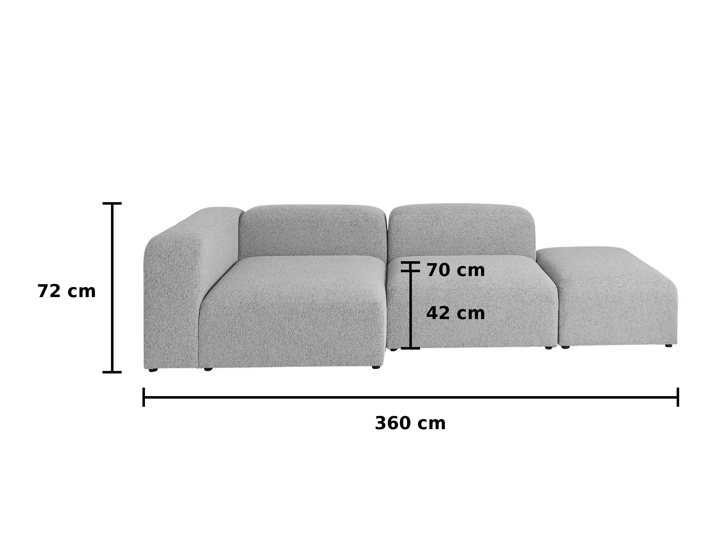 Modularna kotna sedežna garnitura Dunmonu 101 (Puente 16)