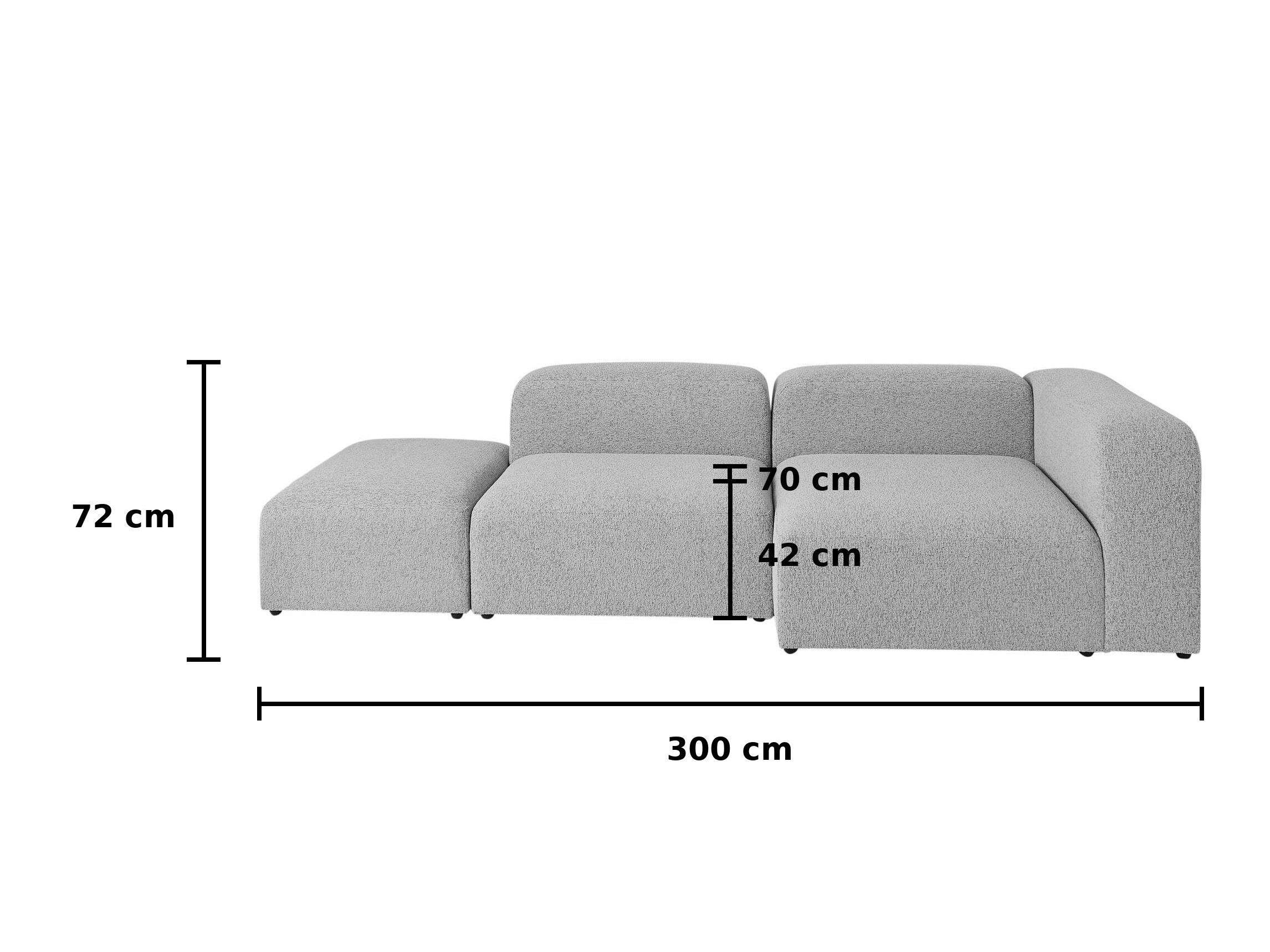 Modularna kotna sedežna garnitura Dunmonu 101 (Puente 52)