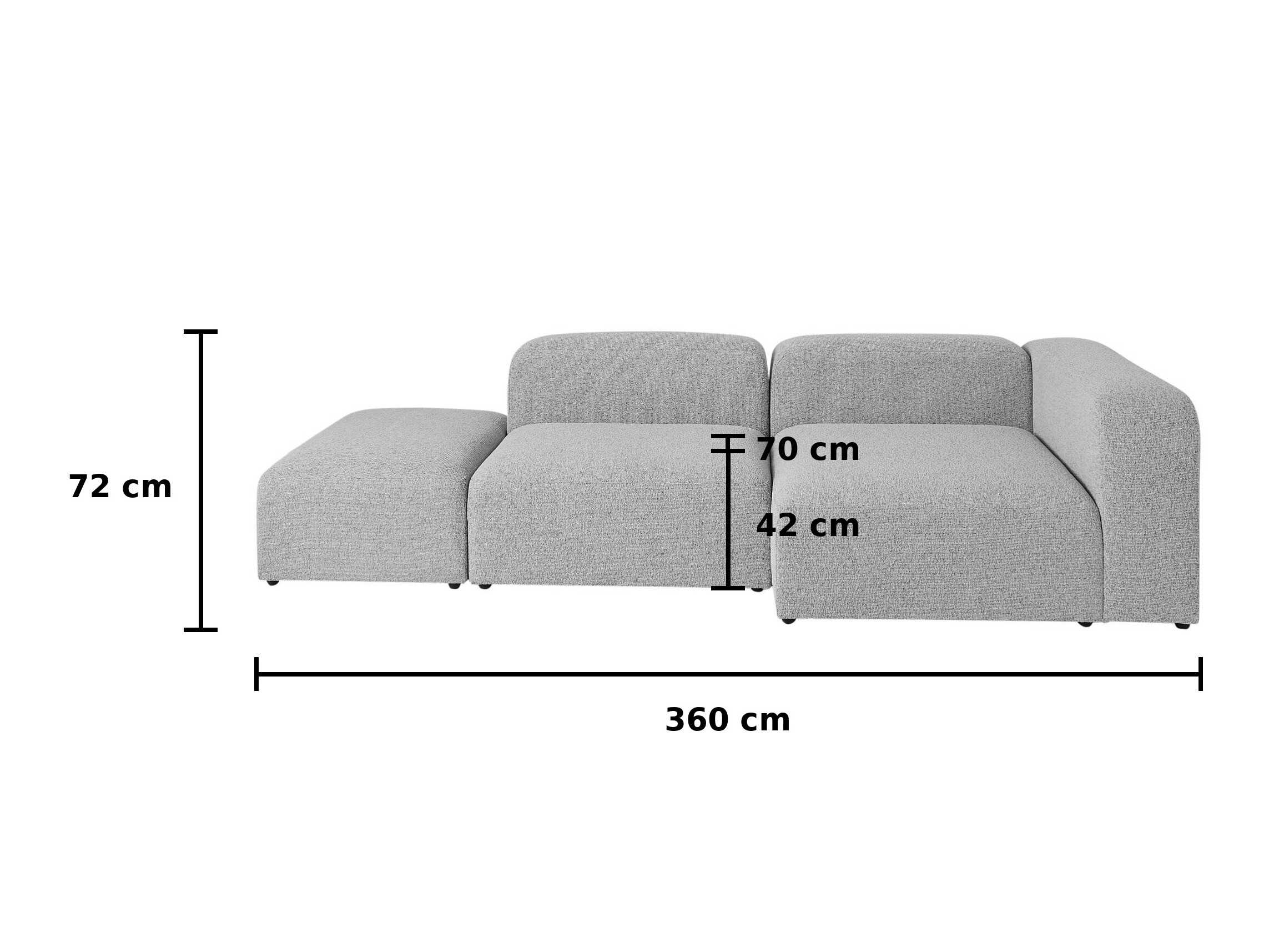 Modularna kotna sedežna garnitura Dunmonu 101 (Puente Bež)