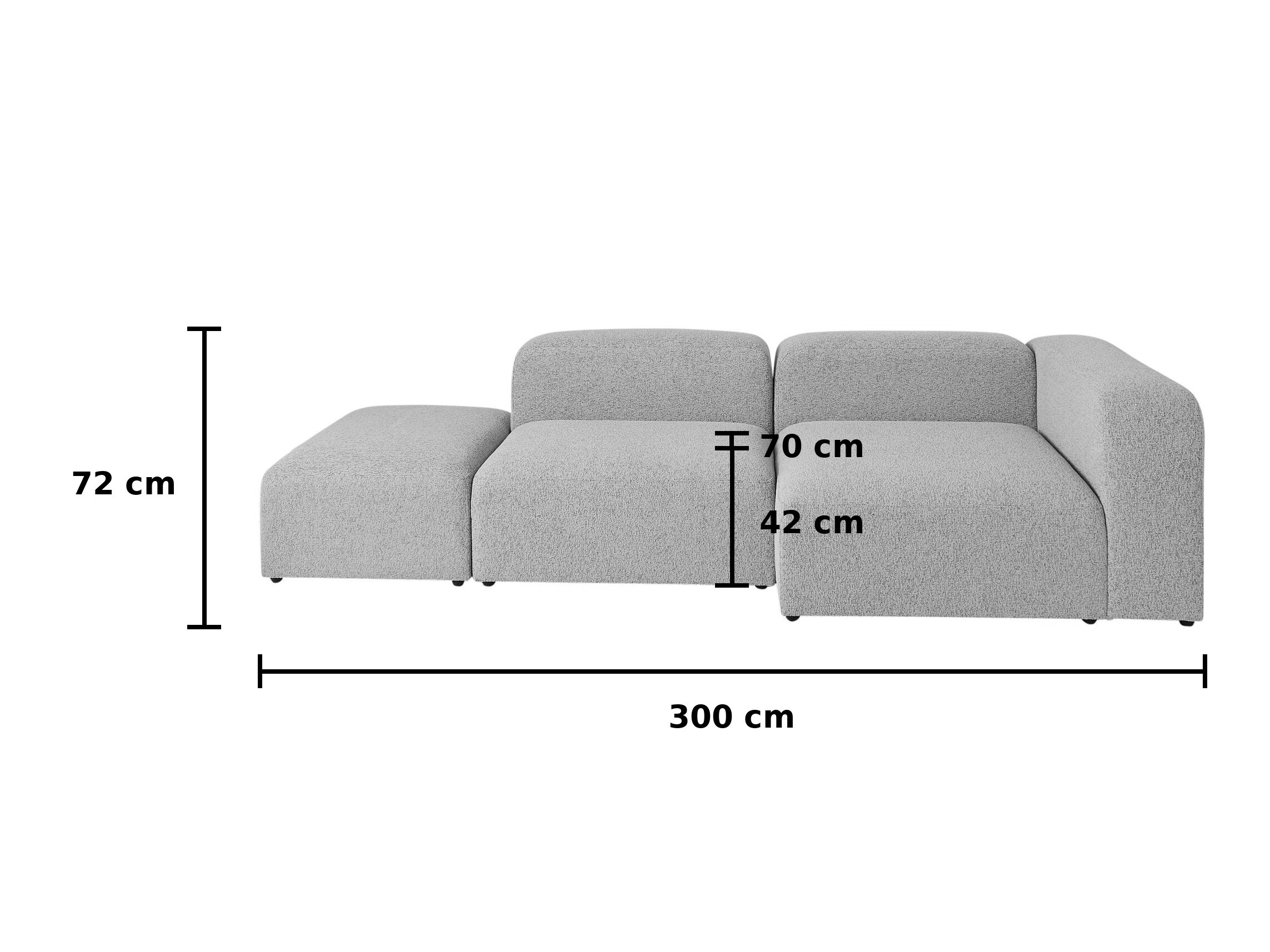 Modularna kotna sedežna garnitura Dunmonu 101 (Sorella 34)