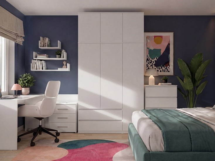 Garderobna omara Elbvelu 135 (Bela)