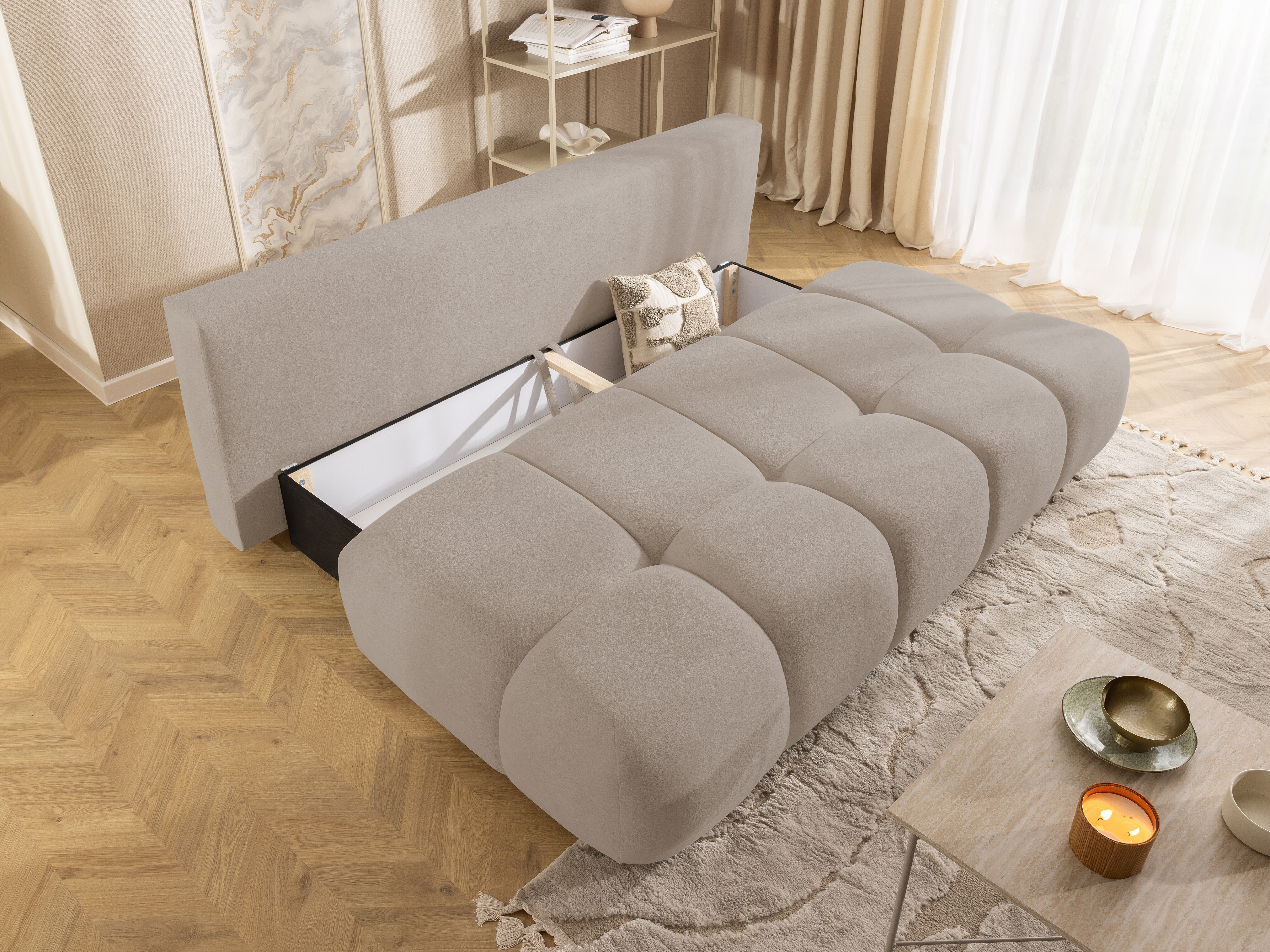 Raztegljiv kavč Rocklin 203 (Soft Plush 03)