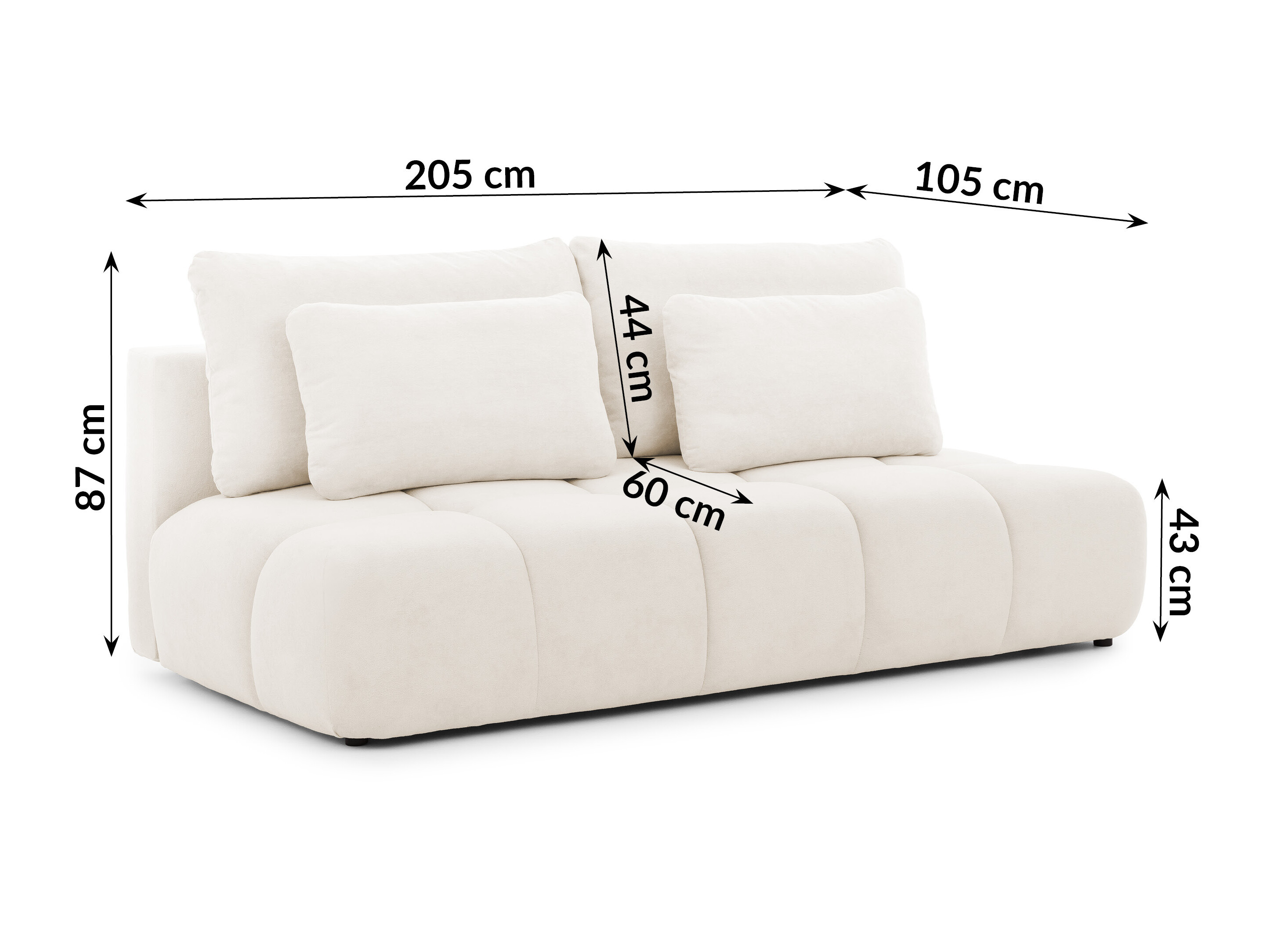 Raztegljiv kavč Rocklin 203 (Soft Plush 01)