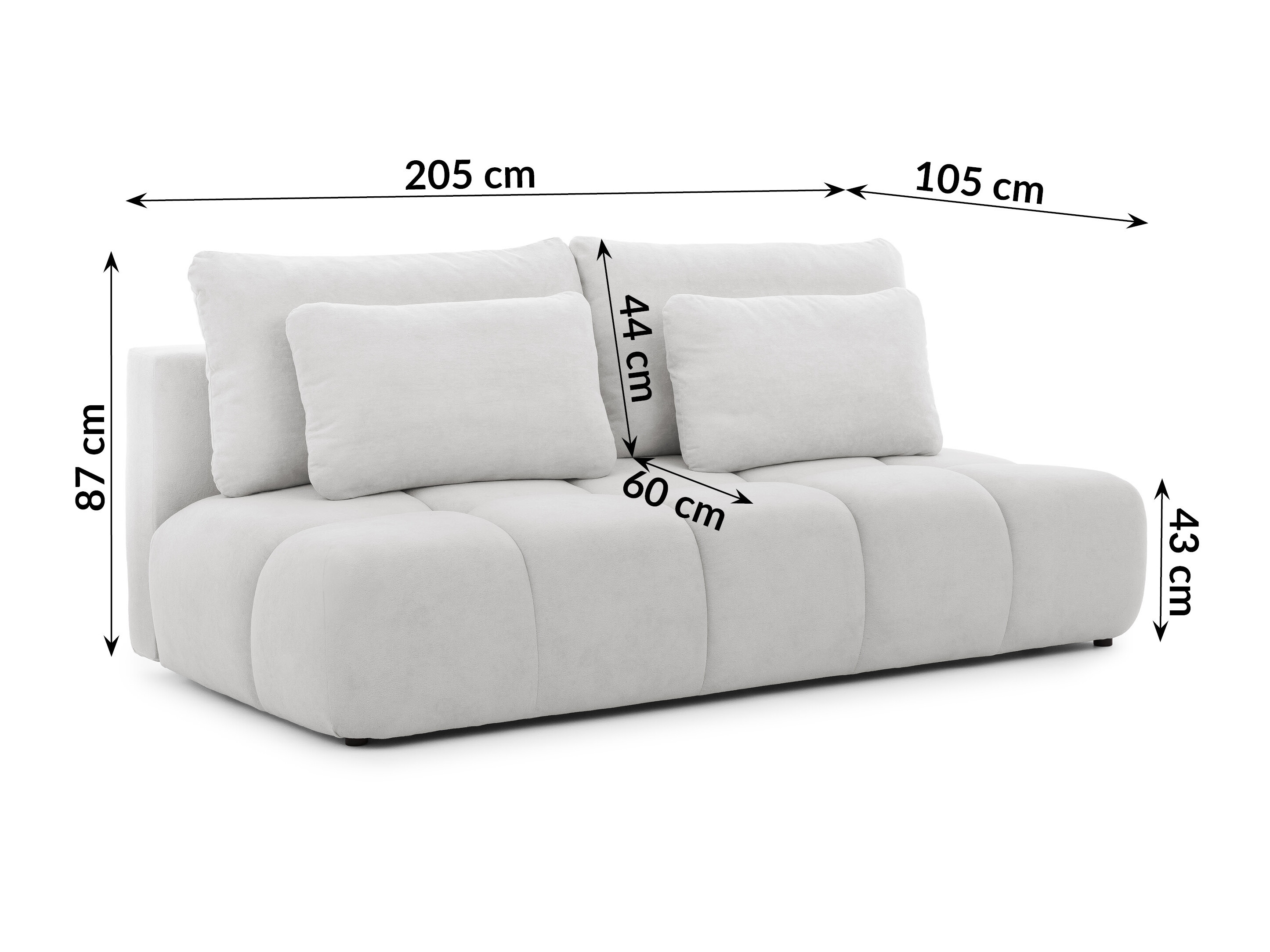 Raztegljiv kavč Rocklin 203 (Soft Plush 19)