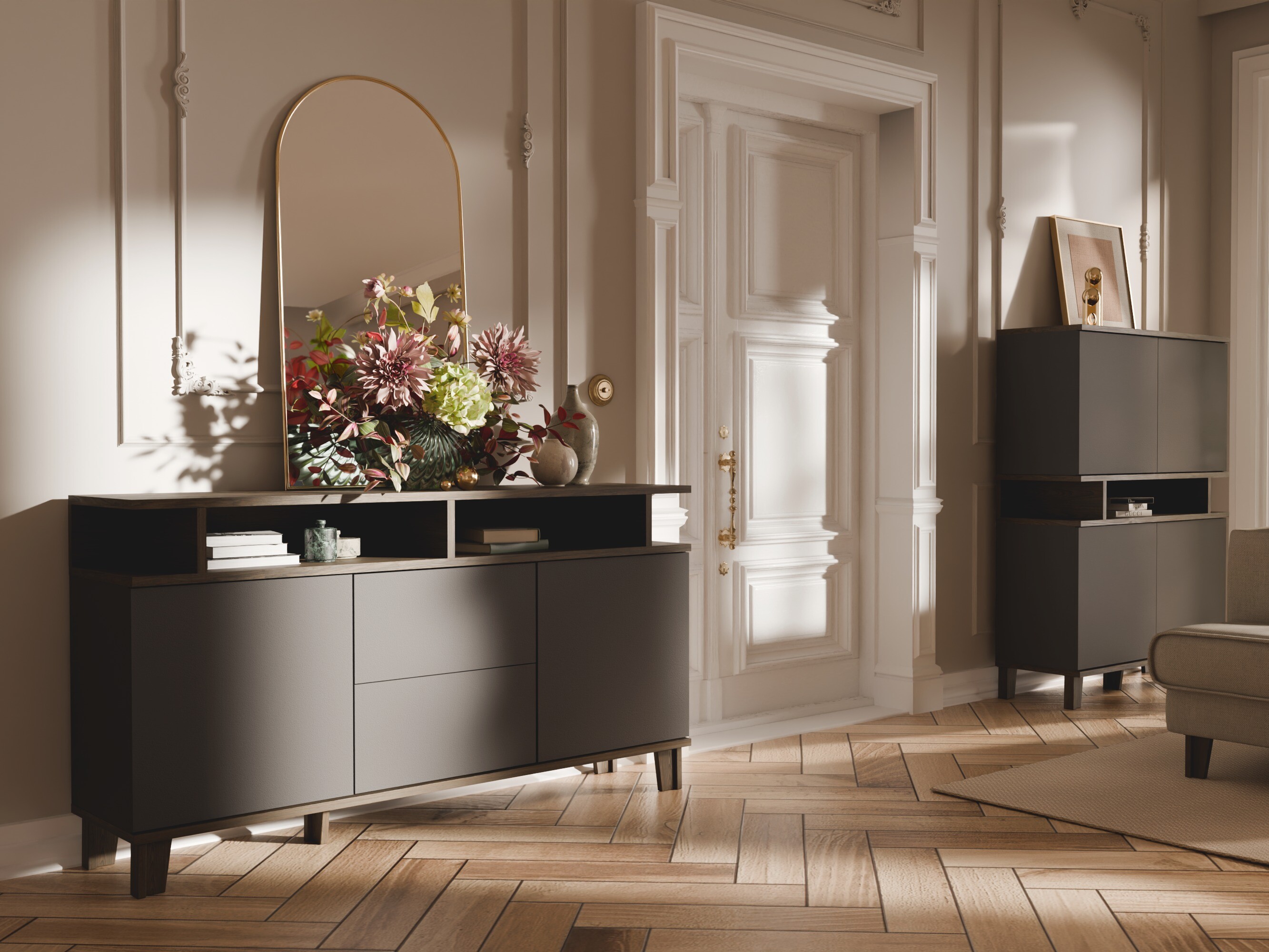Komoda Evarveru 105 (Antracit)
