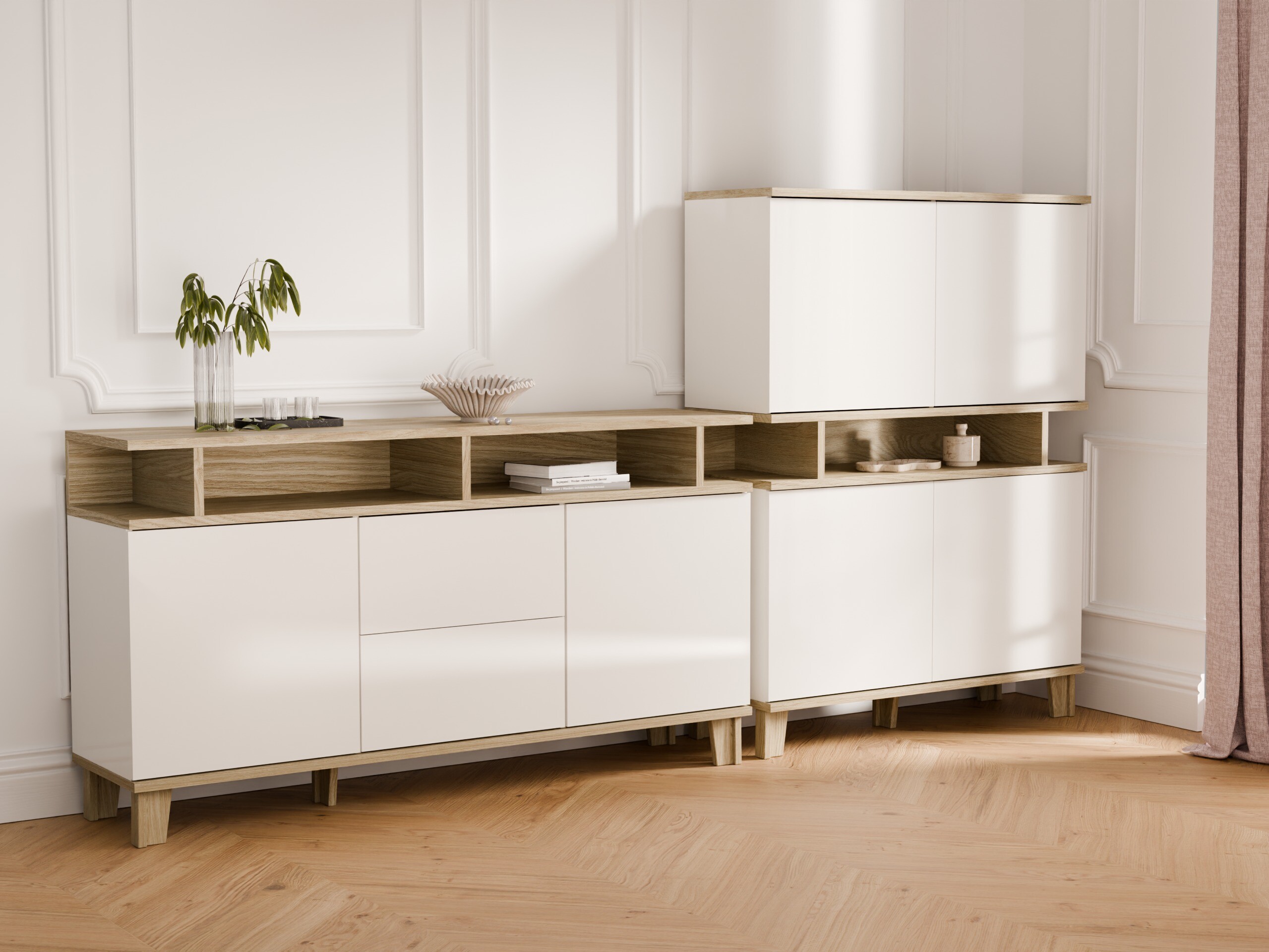 Komoda Evarveru 105 (Sijaj bela)