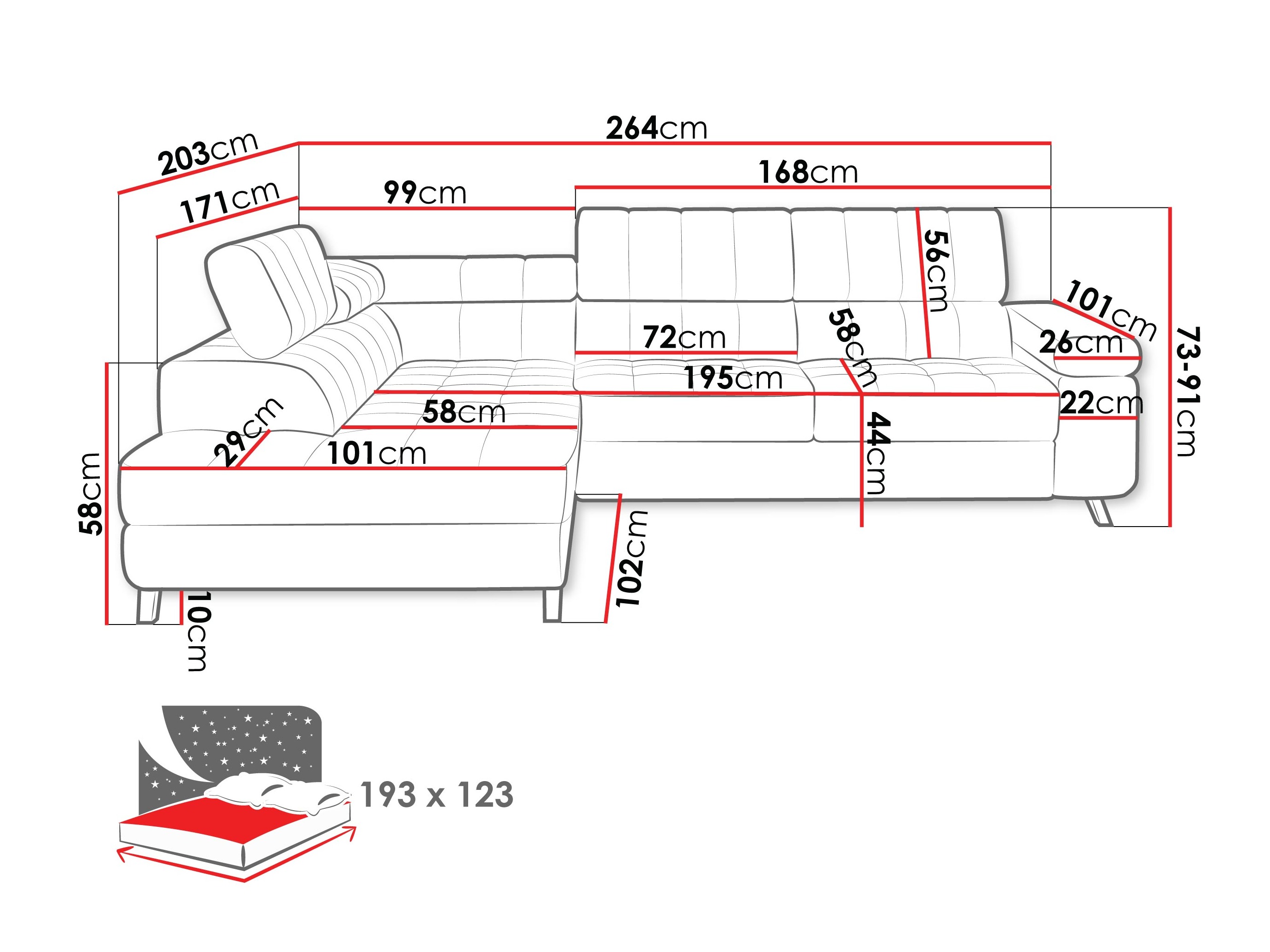 Kotna garnitura Comfivo Agnus (Fredo 25)