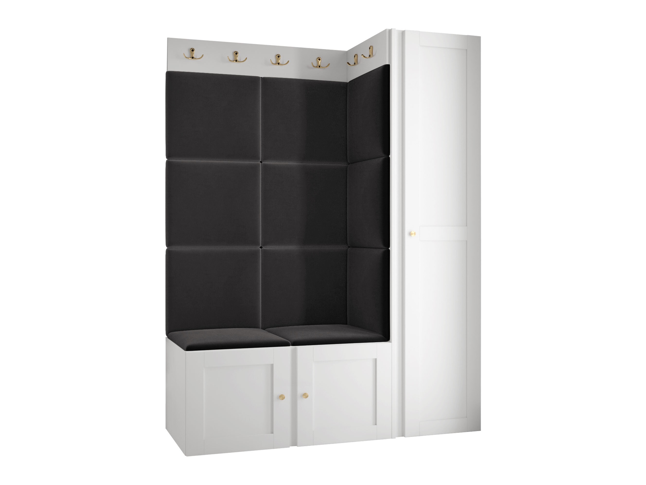 Komplet za predsobo Hartford 377 (Bela)