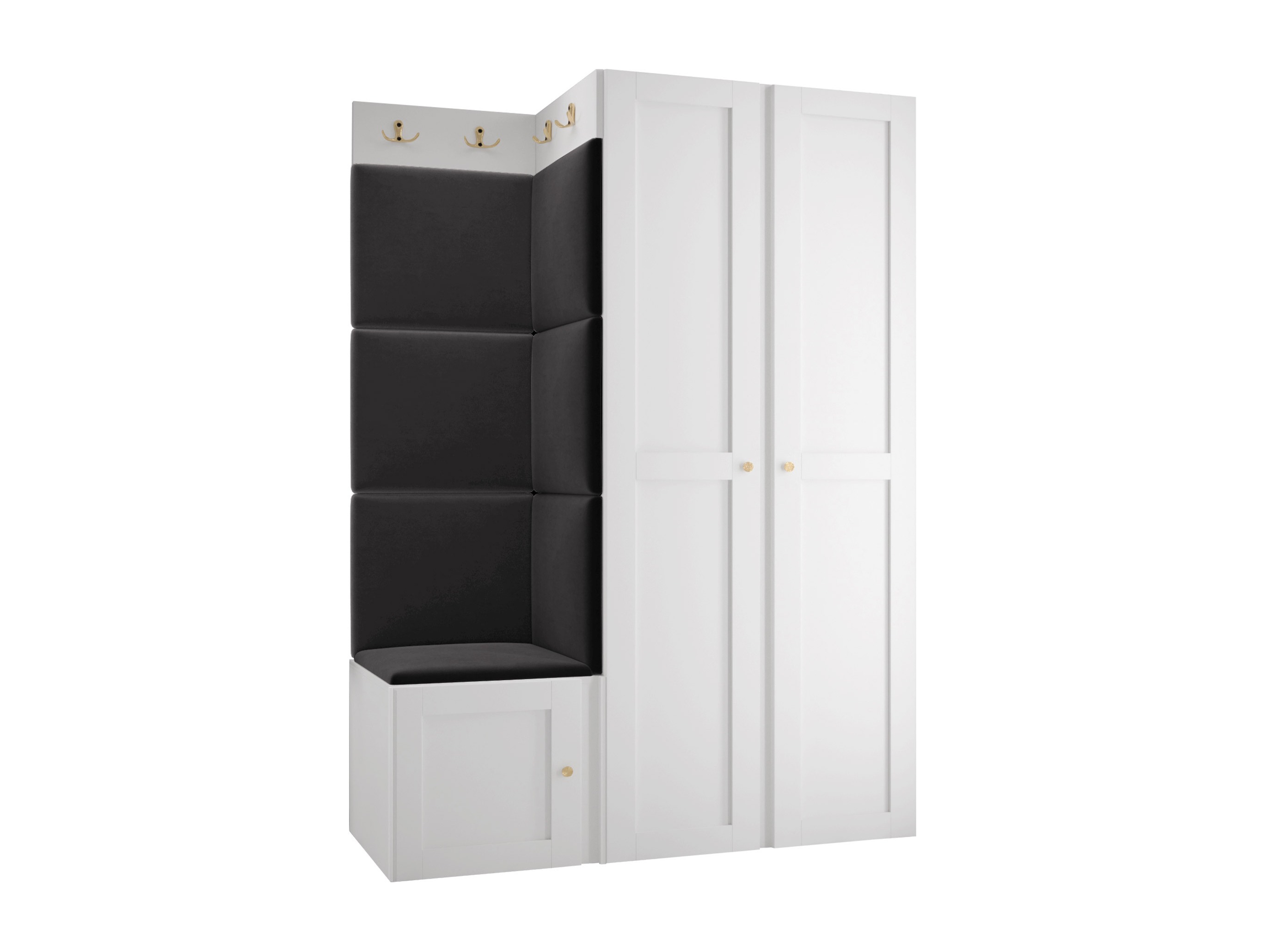 Komplet za predsobo Hartford 379 (Bela)