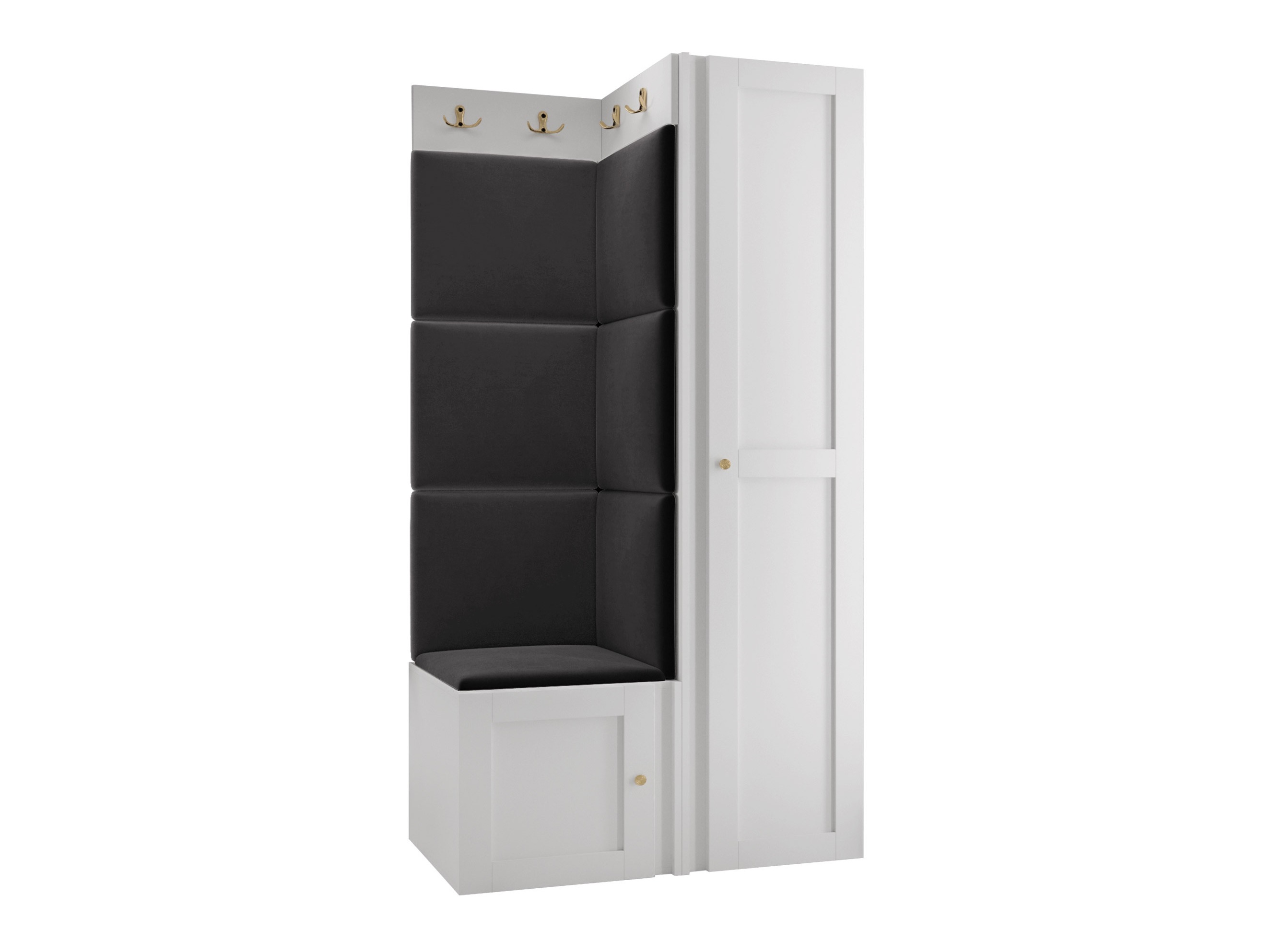 Komplet za predsobo Hartford 381 (Bela)