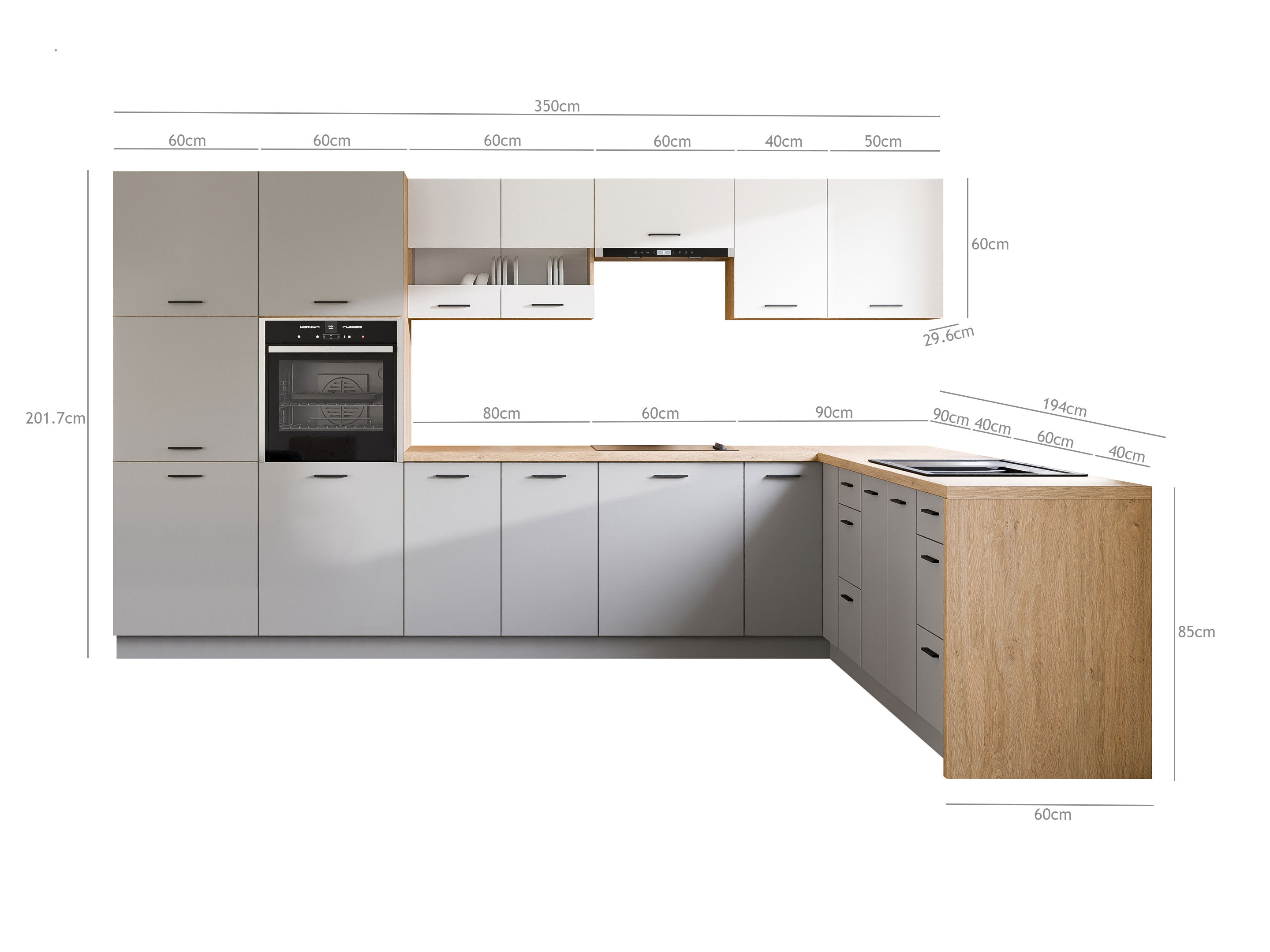Modularni kuhinjski komplet Ati Cashmere 133