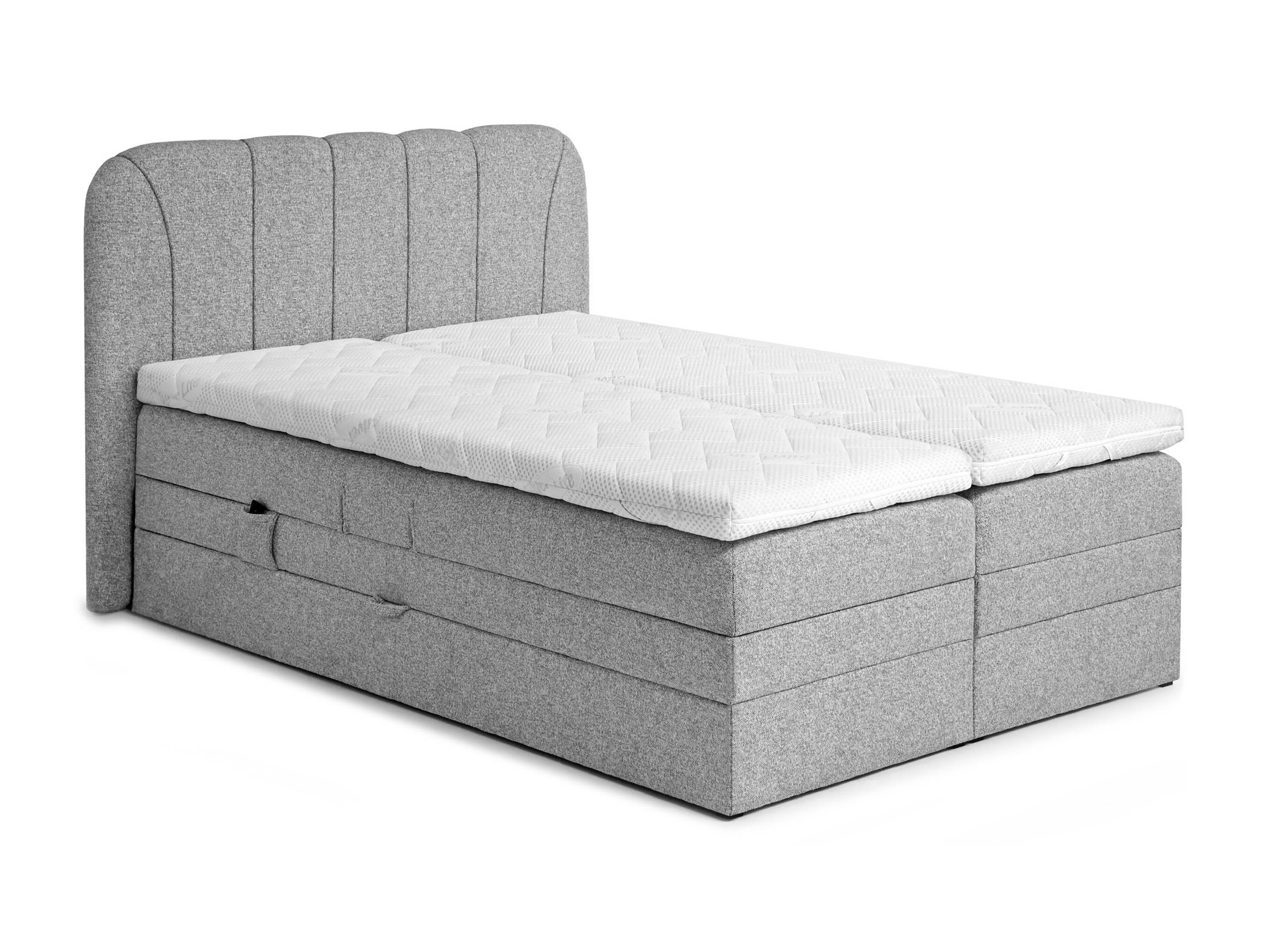 Boxspring postelja Norman 127 (Siva)