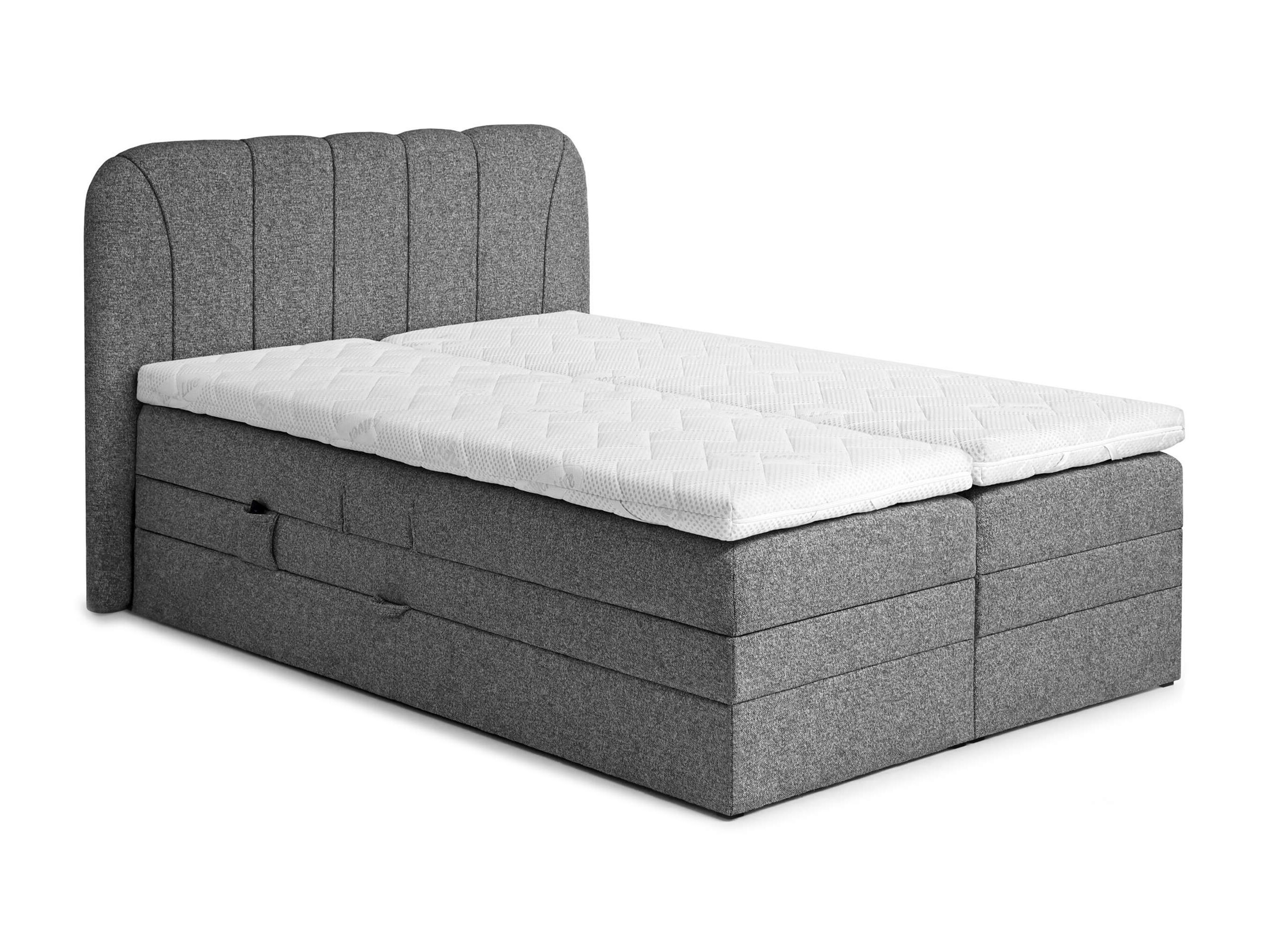 Boxspring postelja Norman 127 (Temno siva)