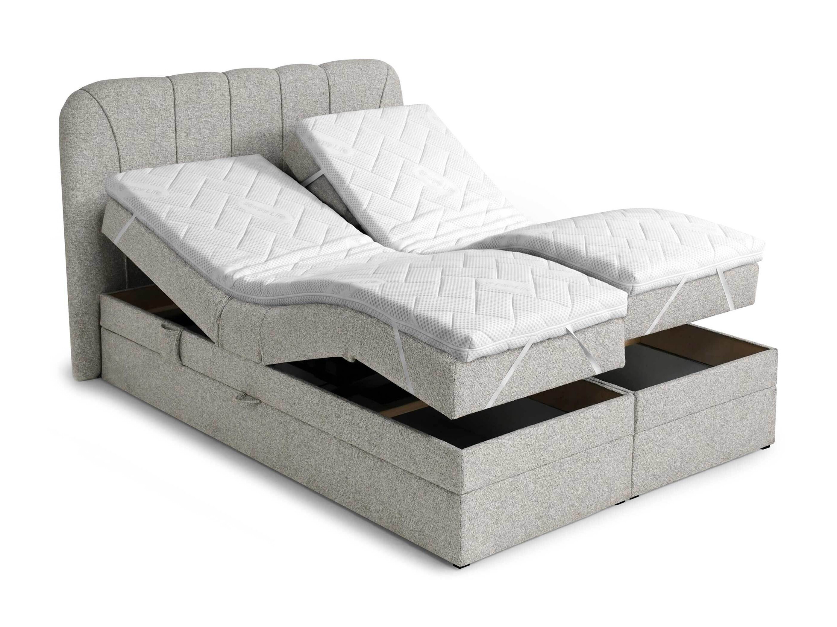 Boxspring postelja Norman 127 (Siva)