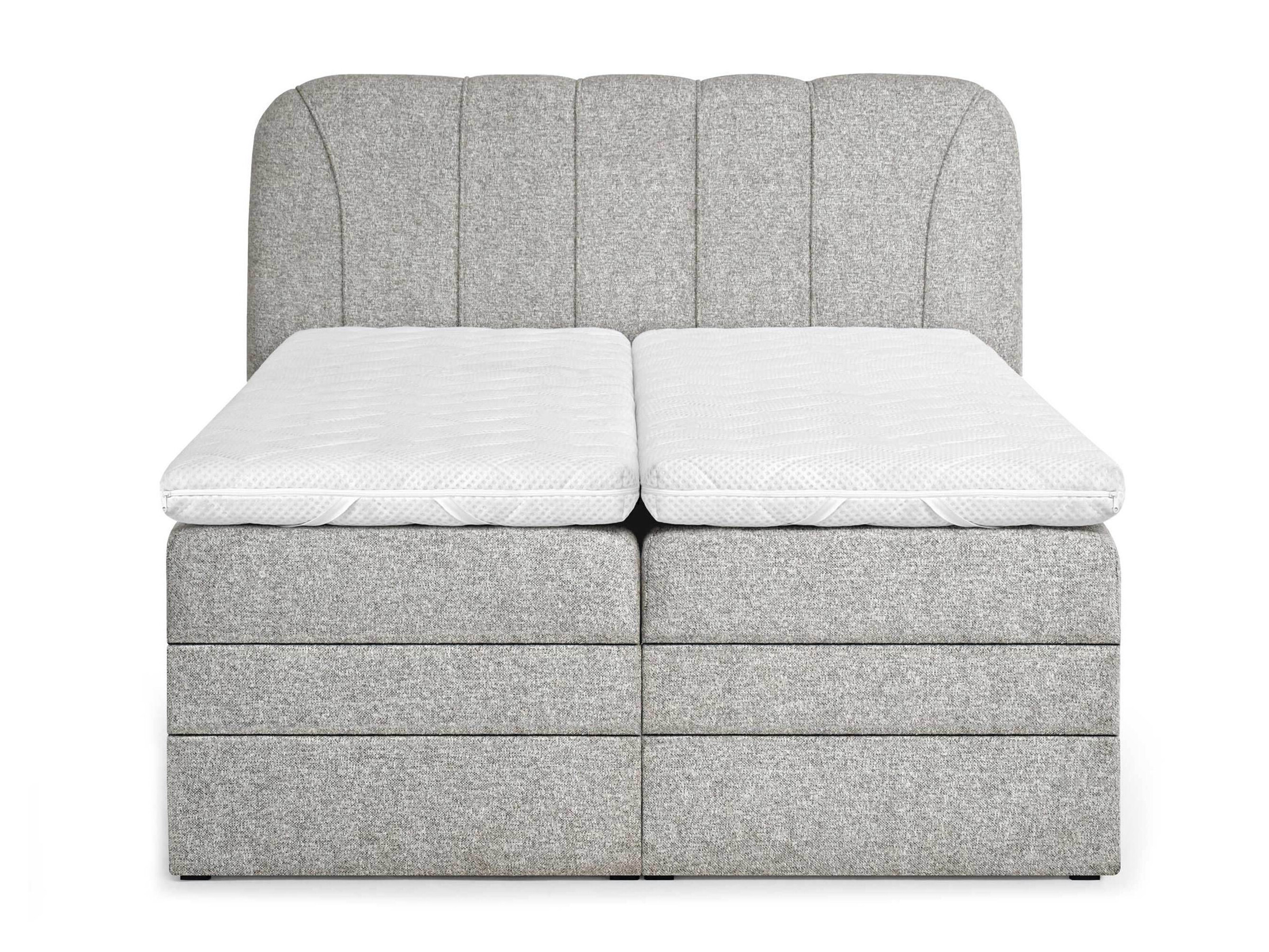 Boxspring postelja Norman 127 (Temno siva)