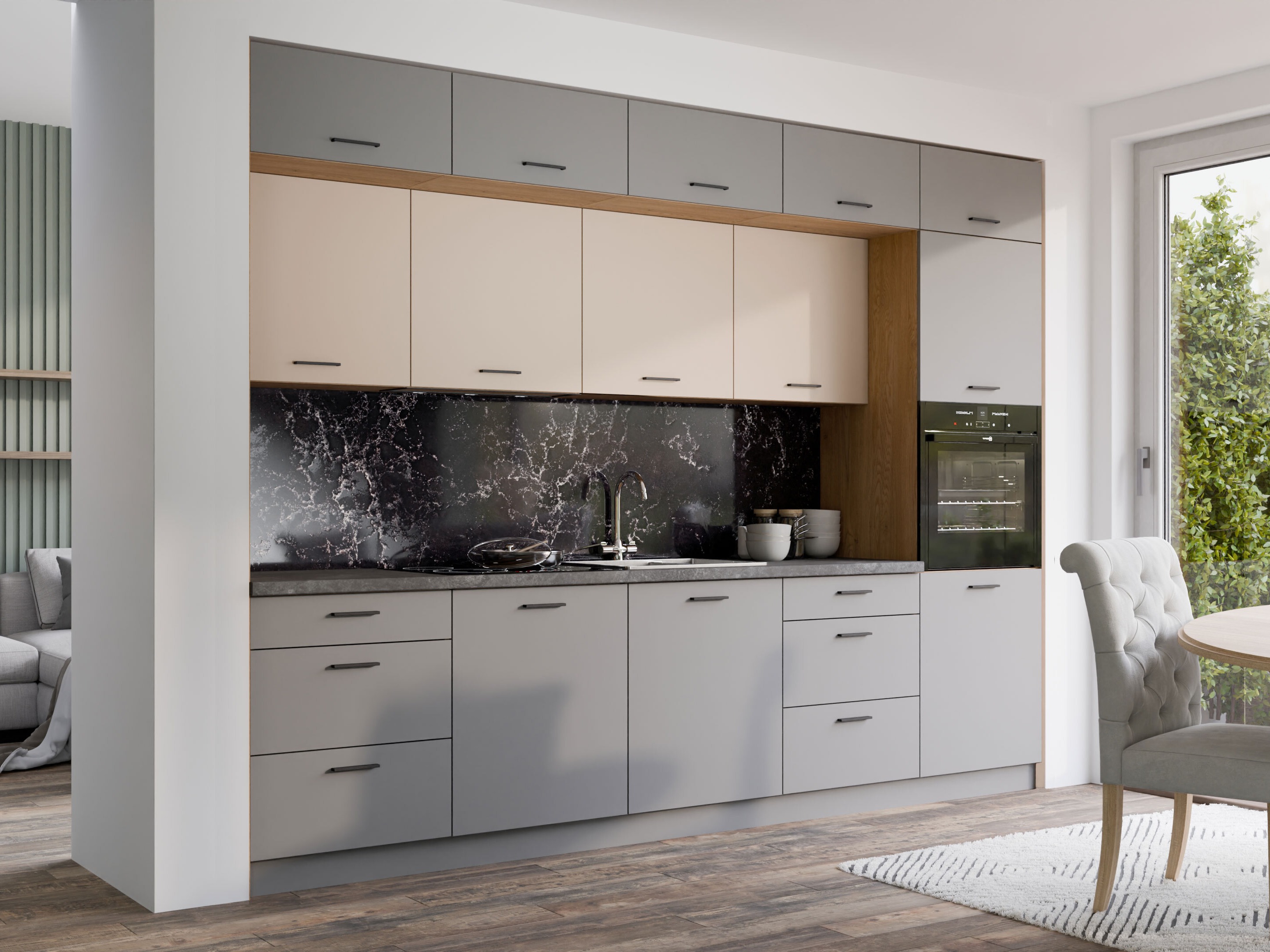 Modularni kuhinjski komplet Ati Cashmere Grey 100