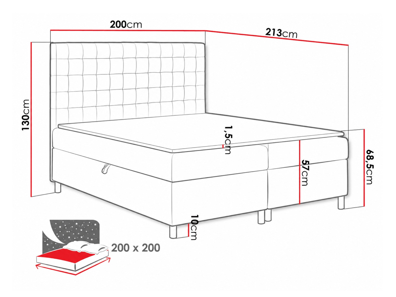 Boxspring postelja Panis (Bristol 2442)