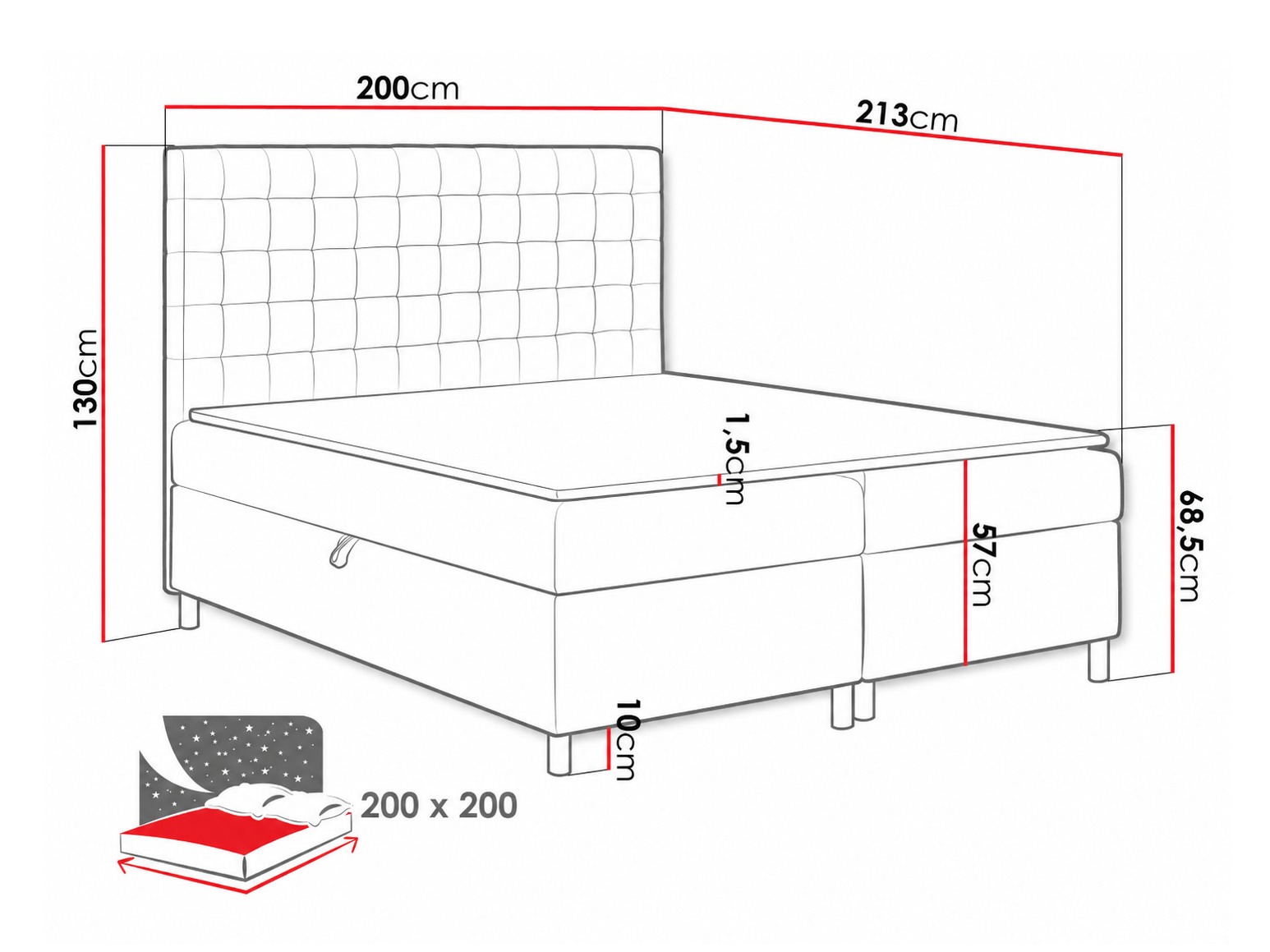 Boxspring postelja Panis (Bristol 2447)