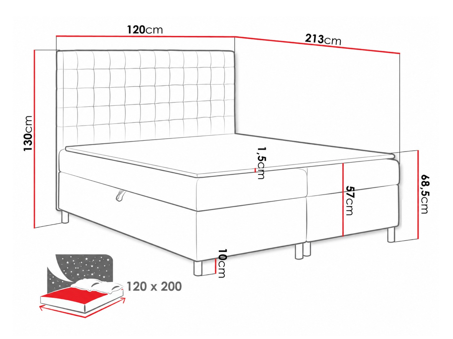 Boxspring postelja Panis (Bristol 2447)