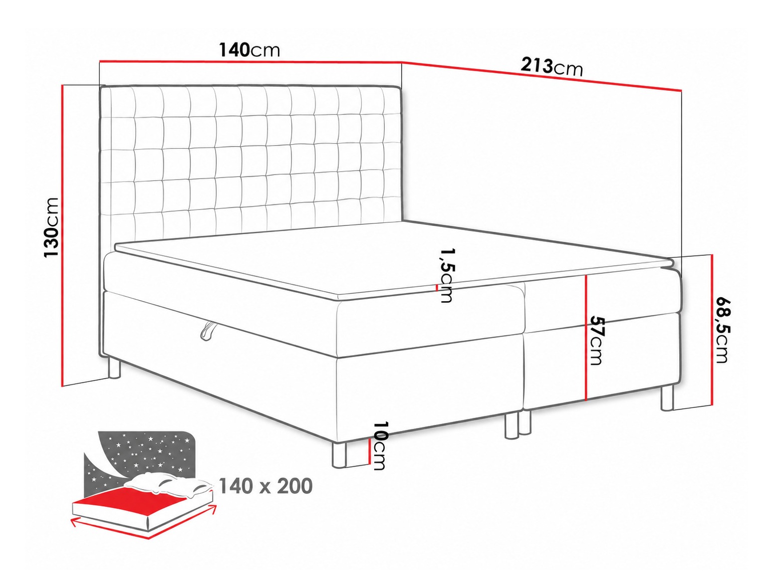 Boxspring postelja Panis (Bristol 2449)